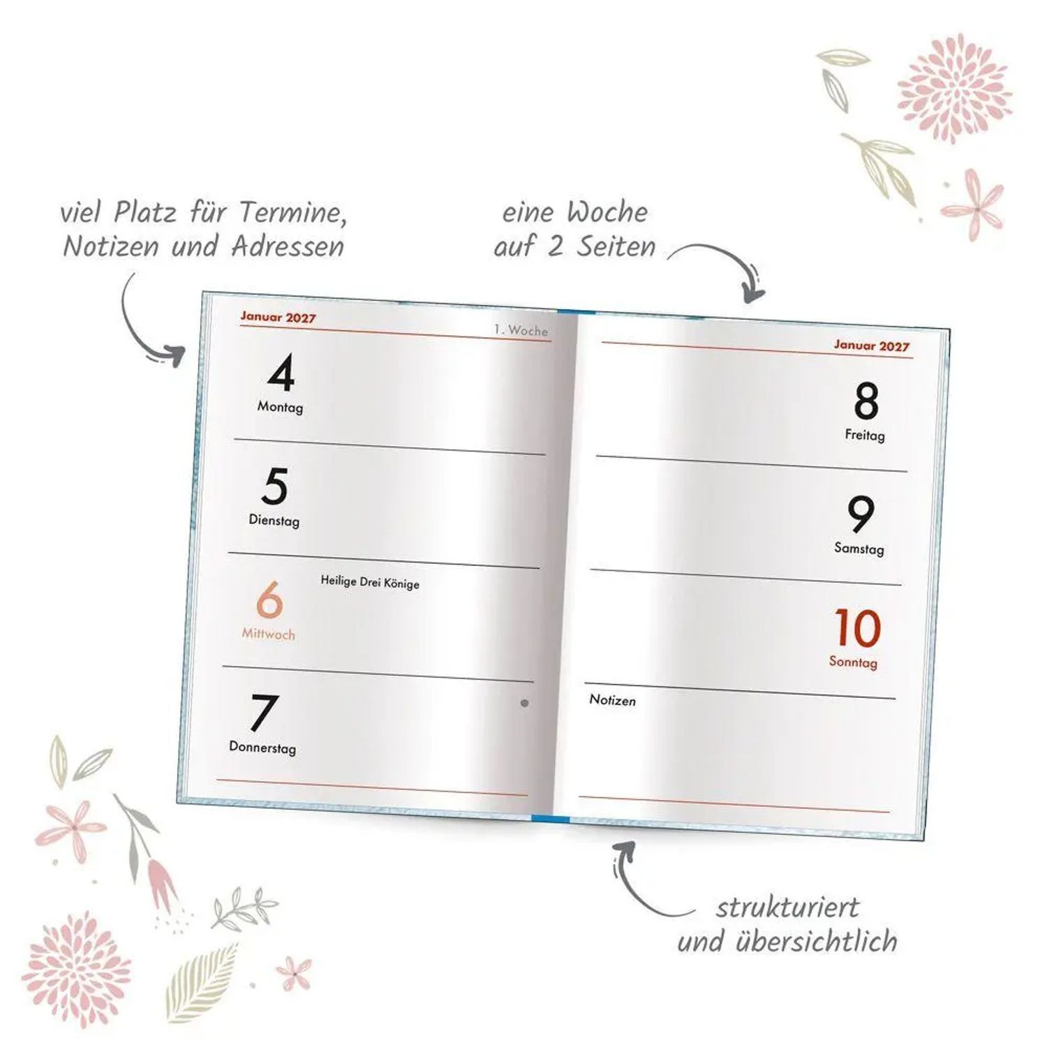 Trötsch Verlag Taschenkalender TRÖTSCH - Taschenkalender A7 Katze 2027