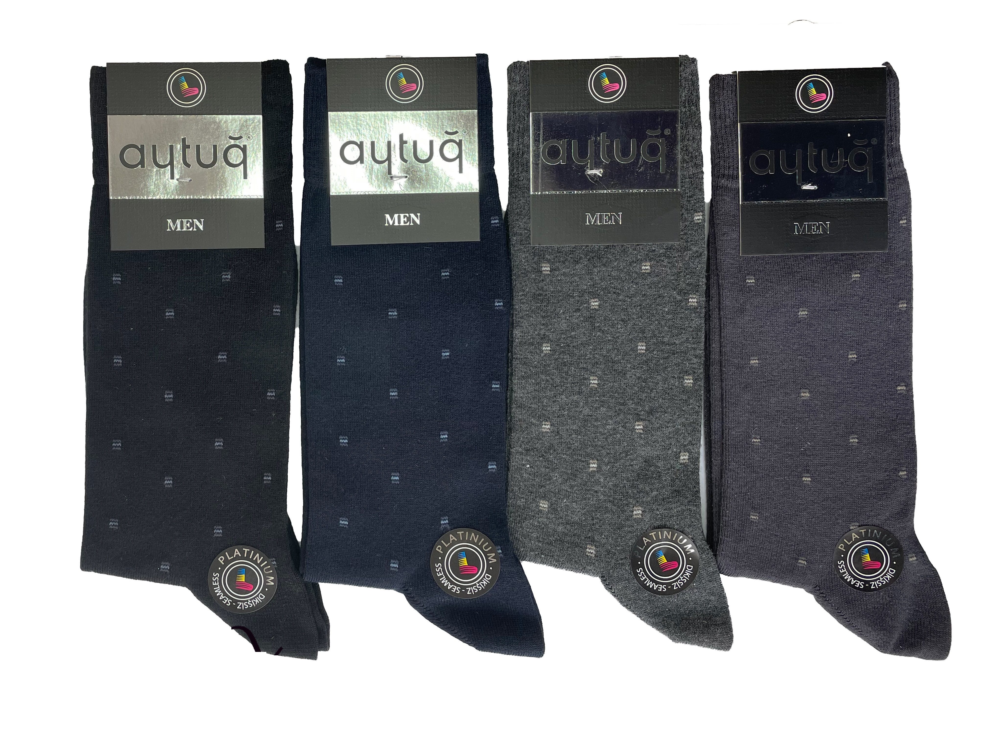 Businesssocken Business Herren Socken ohne Naht – 4 Paar Baumwolle, Gr. 41-45