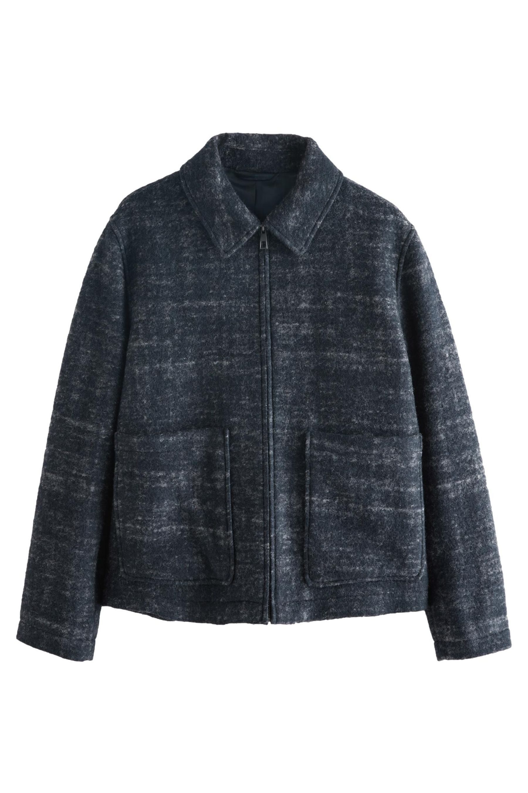Wollmantel Strukturierte Jacke italienischem Stoff