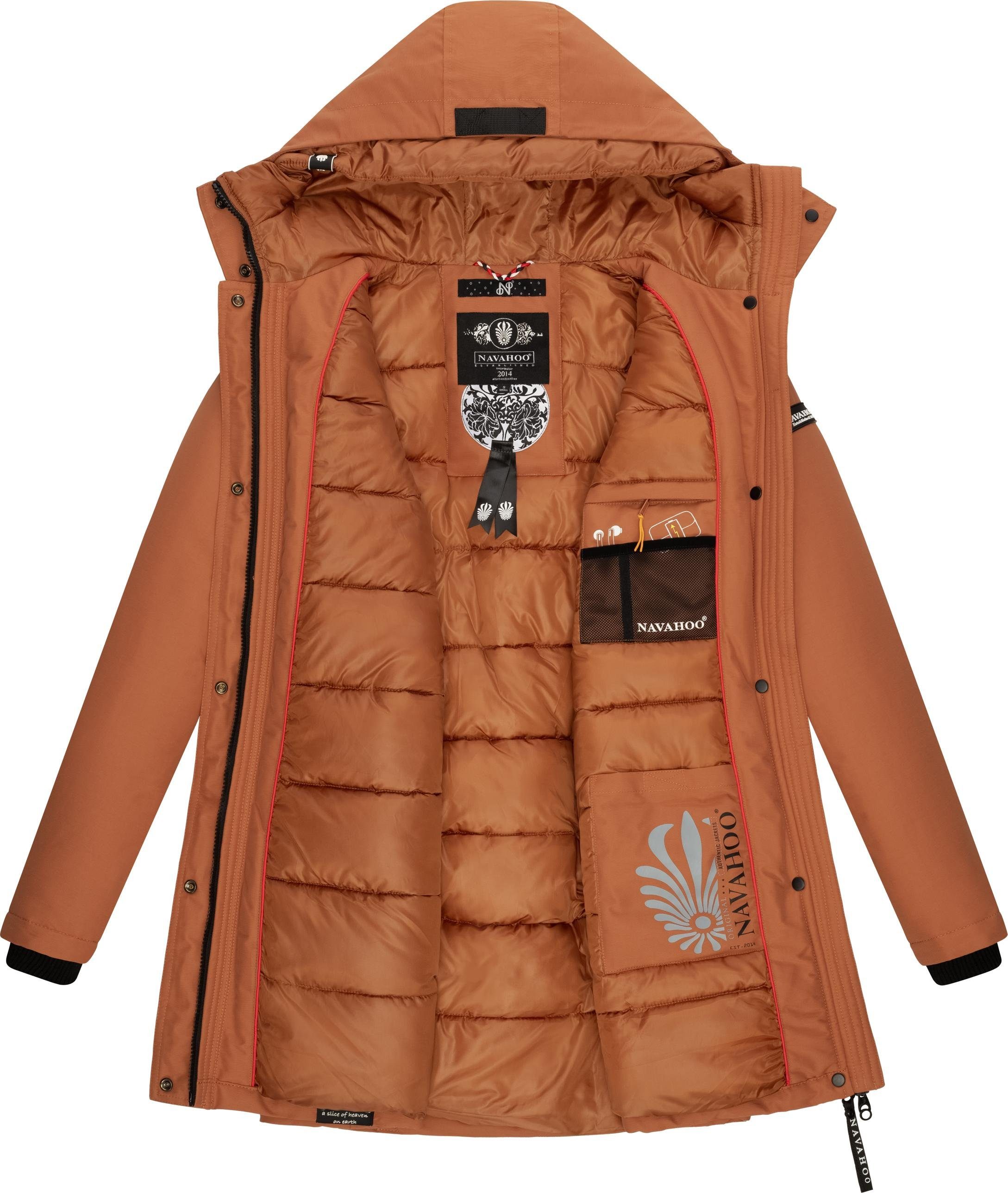 Navahoo Winterjacke Blizzardstorm Warm gefütterter Wintermantel mit Kapuze