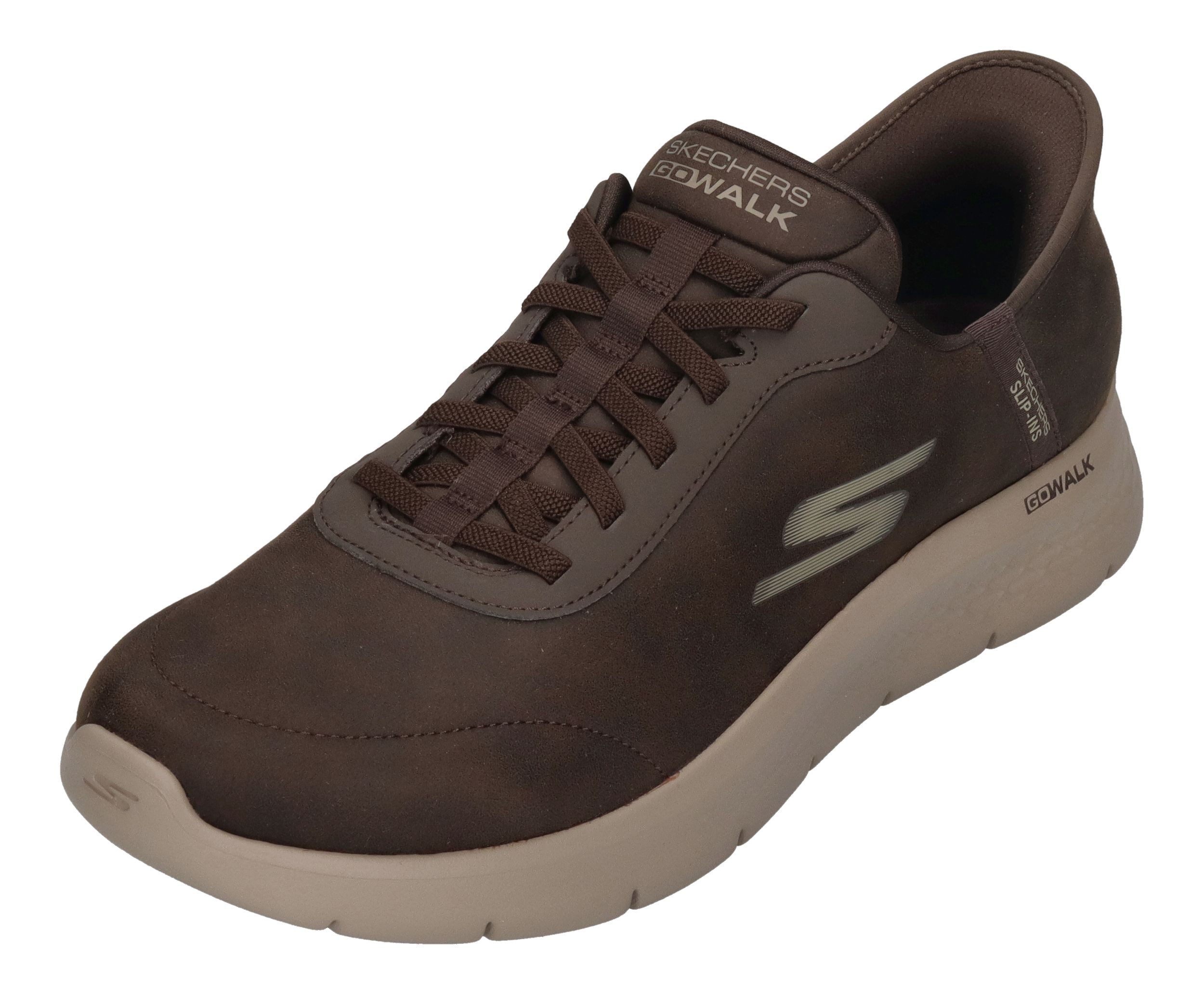 Skechers GO WALK FLEX HANDS UP 216326 Sneaker Brown günstig online kaufen