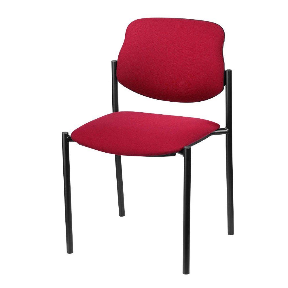Nowy Styl Besucherstuhl 4 Besucherstühle Stapelstuhl STYL BLACK bordeaux