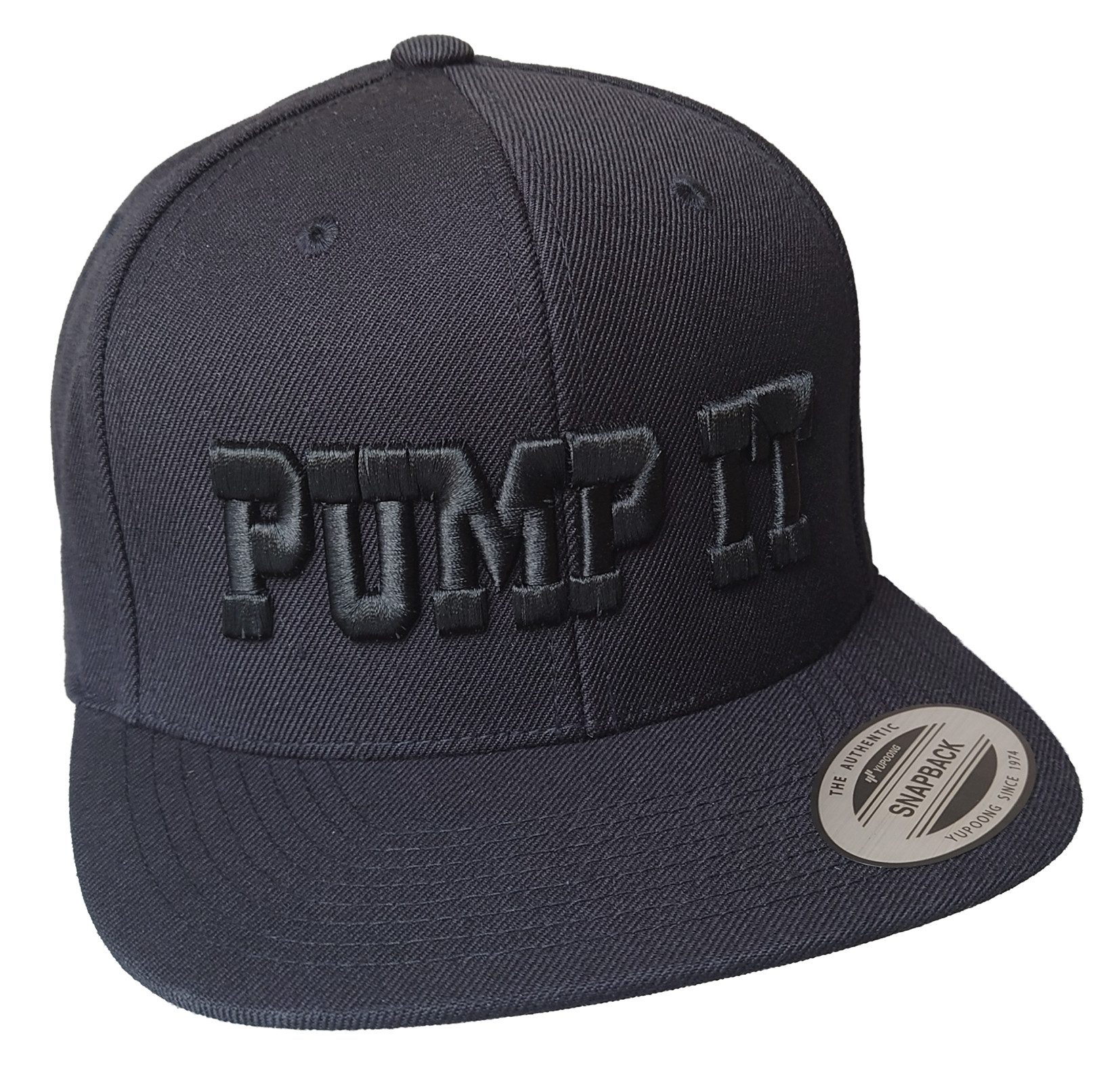 Snapback Cap Flexfit Cap „Pump It“ - Fitness Cap mit hochwertigem 3D-Stick