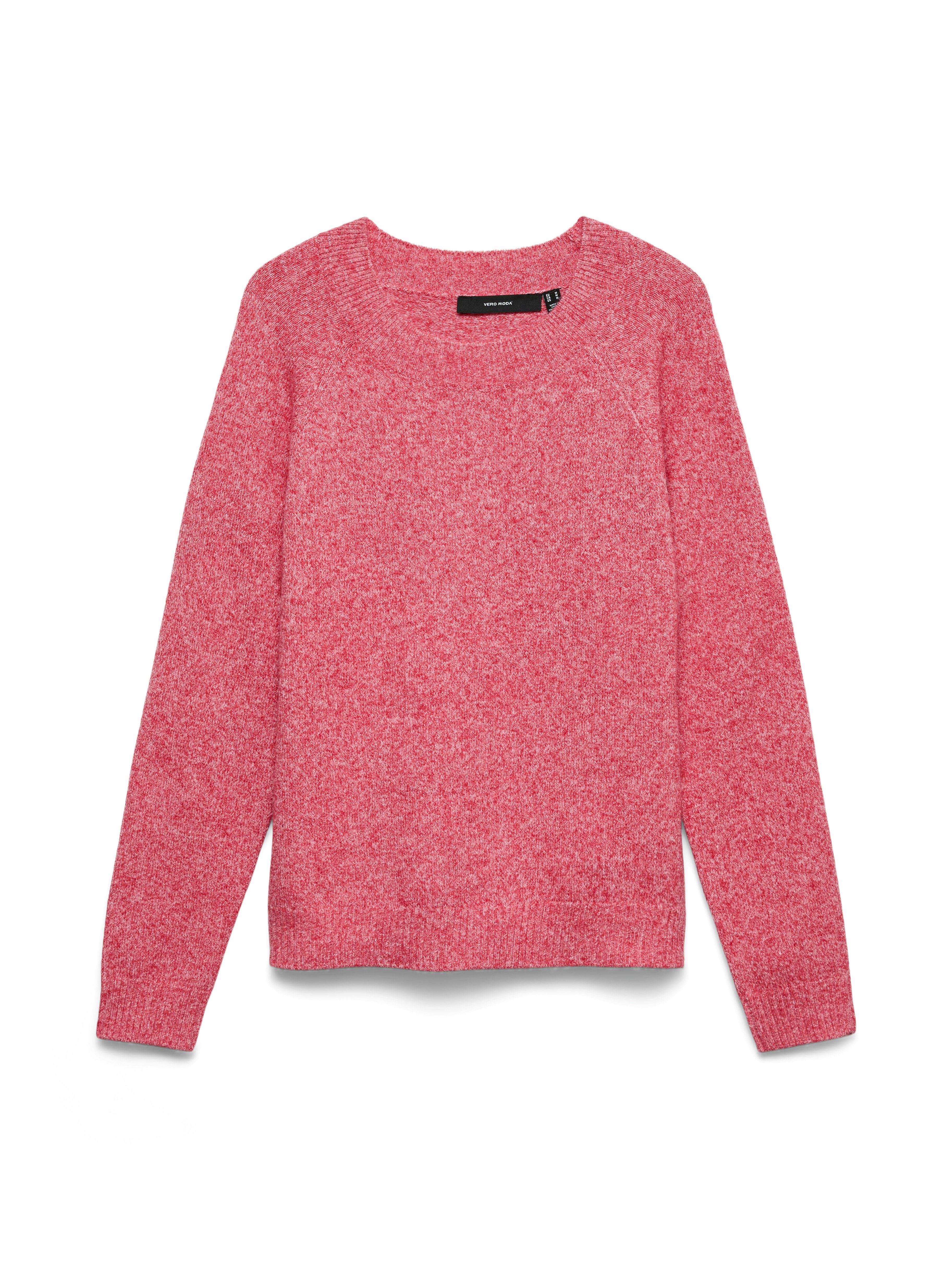 Vero Moda Rundhalspullover VMDOFFY LS O-NECK BLOUSE GA NOOS Materialmix, regular fit