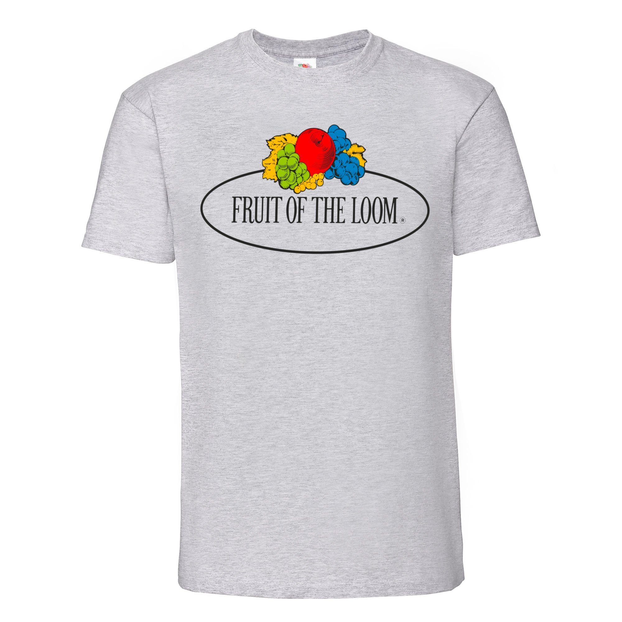 groß Vintage-Logo Ringspun the Rundhalsshirt Loom T-Shirt Premium of - Fruit graumeliert