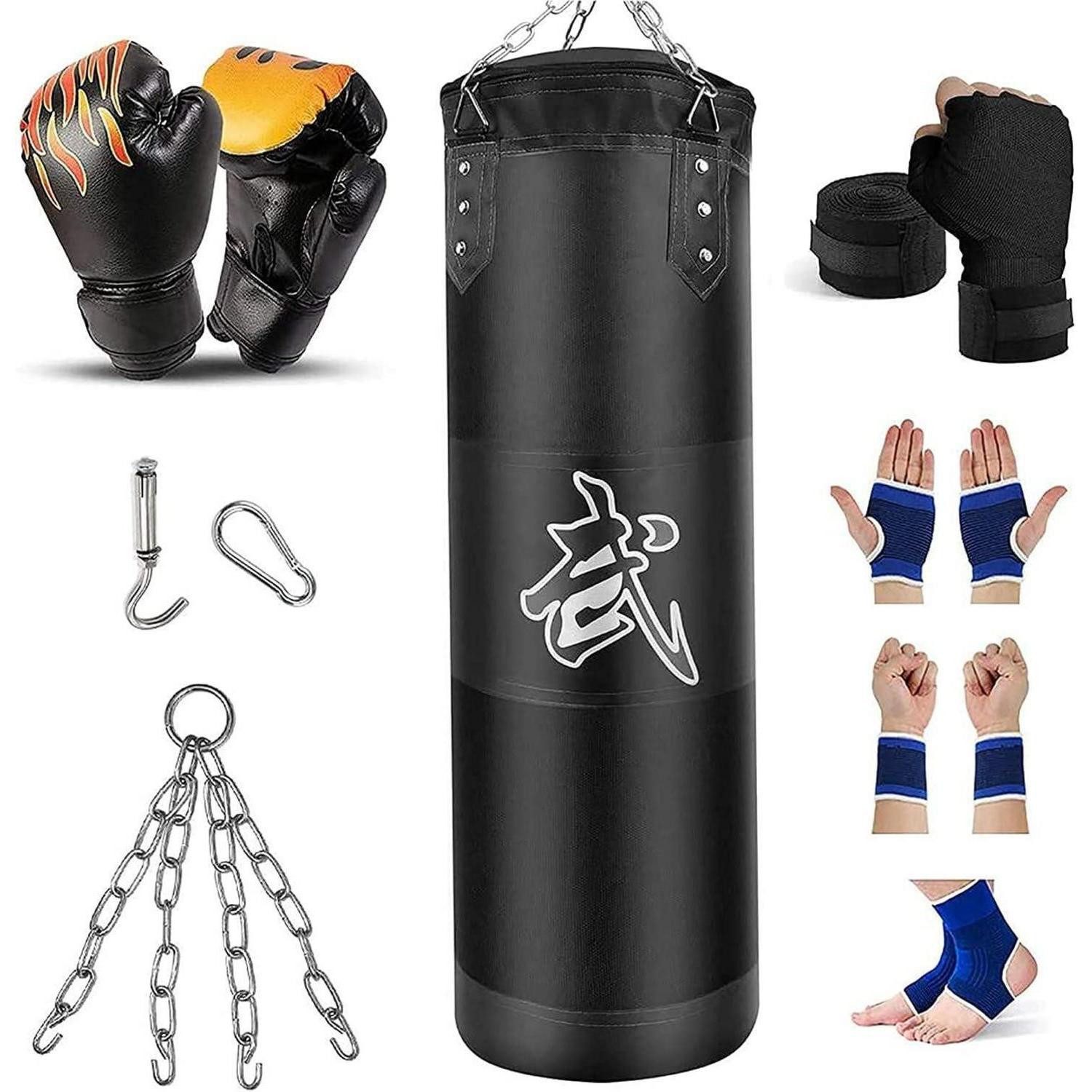 Boxhandschuhe Schwerer Boxsack für Erwachsene Jugendliche Kinder 120cm Ungefüllt