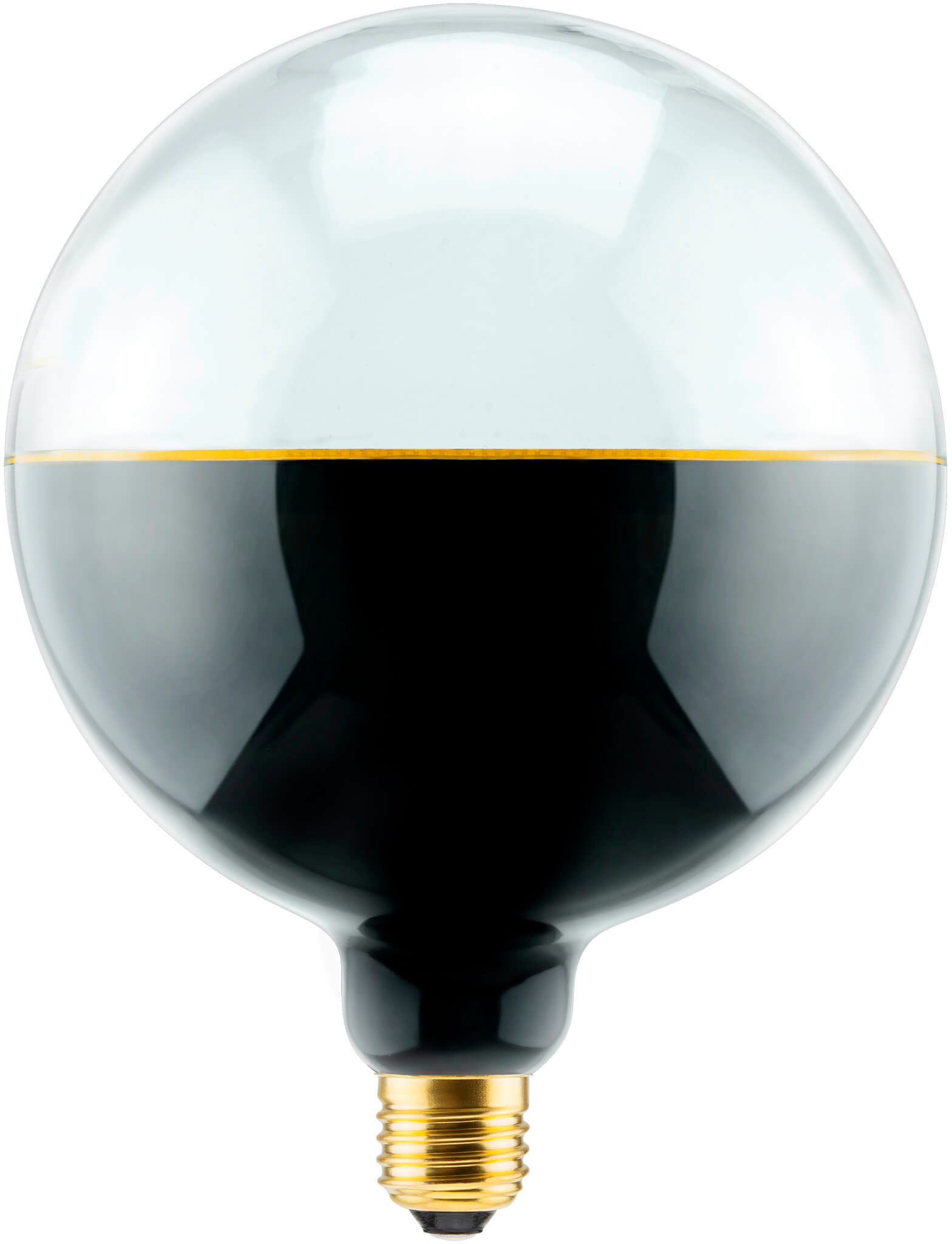 SEGULA LED-Leuchtmittel LED Illusion Globe 145 2tones black clear, E27, 1 St., Extra-Warmweiß, 2-farbiges Glas