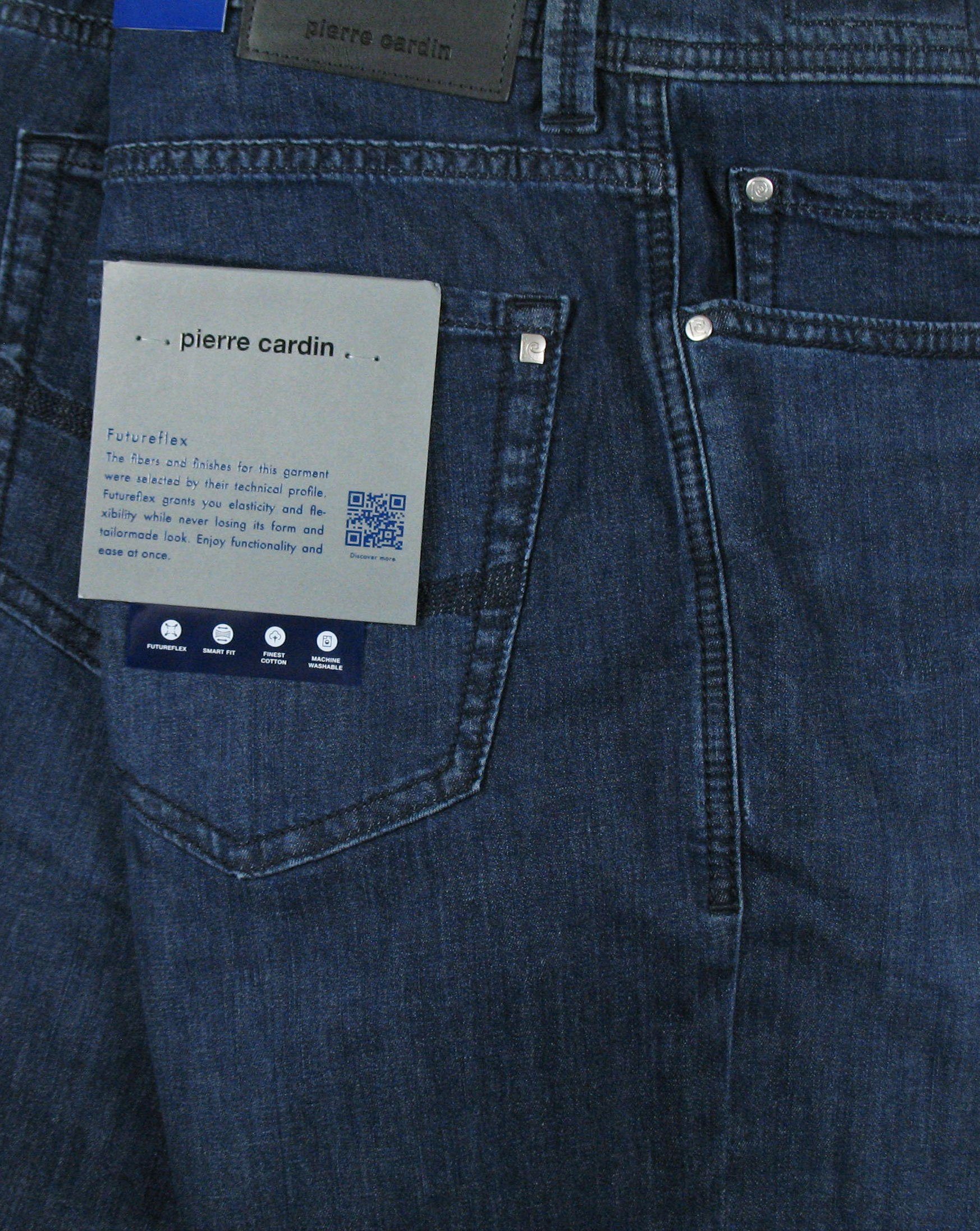 Dark Cardin Buffies 5-Pocket-Jeans Used Futureflex Lyon Stretch Tapered Denim Pierre Blue