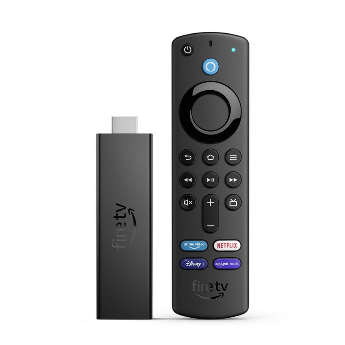 Amazon Streaming-Stick Fire TV Stick 2021 4K Max (Set) Alexa-Sprachfernbedienung Wi-Fi-6-Unterstützung Live-TV und Free-TV Mehr Möglichkeiten in Ihrem Smart Home