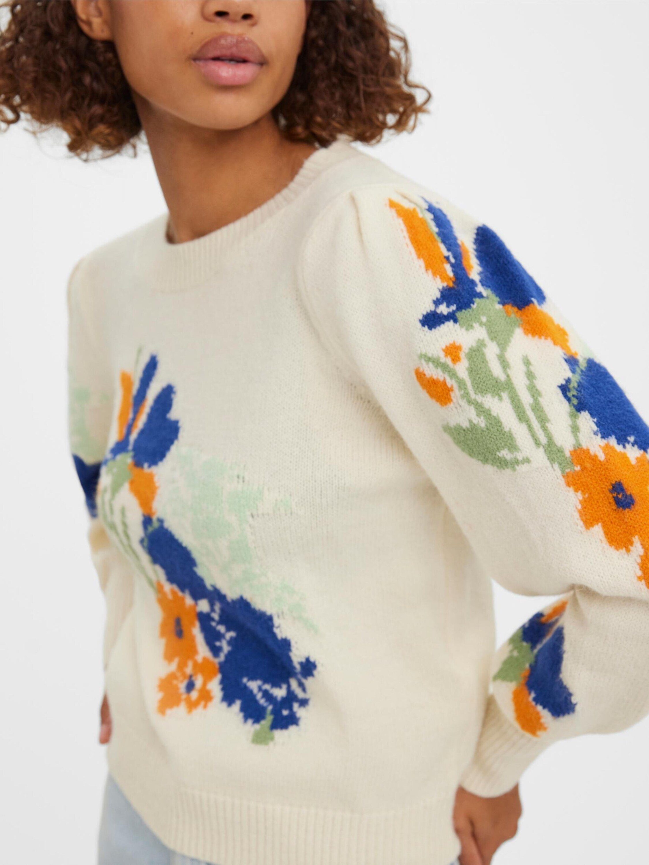 Vero Moda Strickpullover FOILAGE (1-tlg) Falten