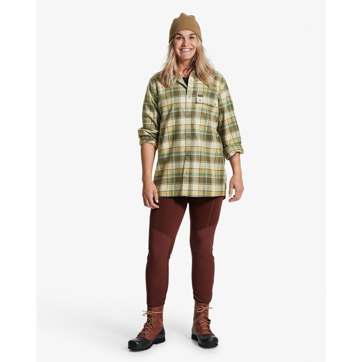 Lundhags Outdoorbluse Järpen Plaid Flannel Shirt Vielseitiges Flanellhemd aus Merinowolle, ideal für