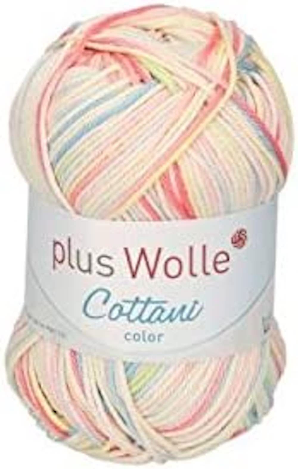 H-Erzmade Dekofigur Plus Wolle Cottani Color, 50g/125m, 100% Baumwolle pastellfarben