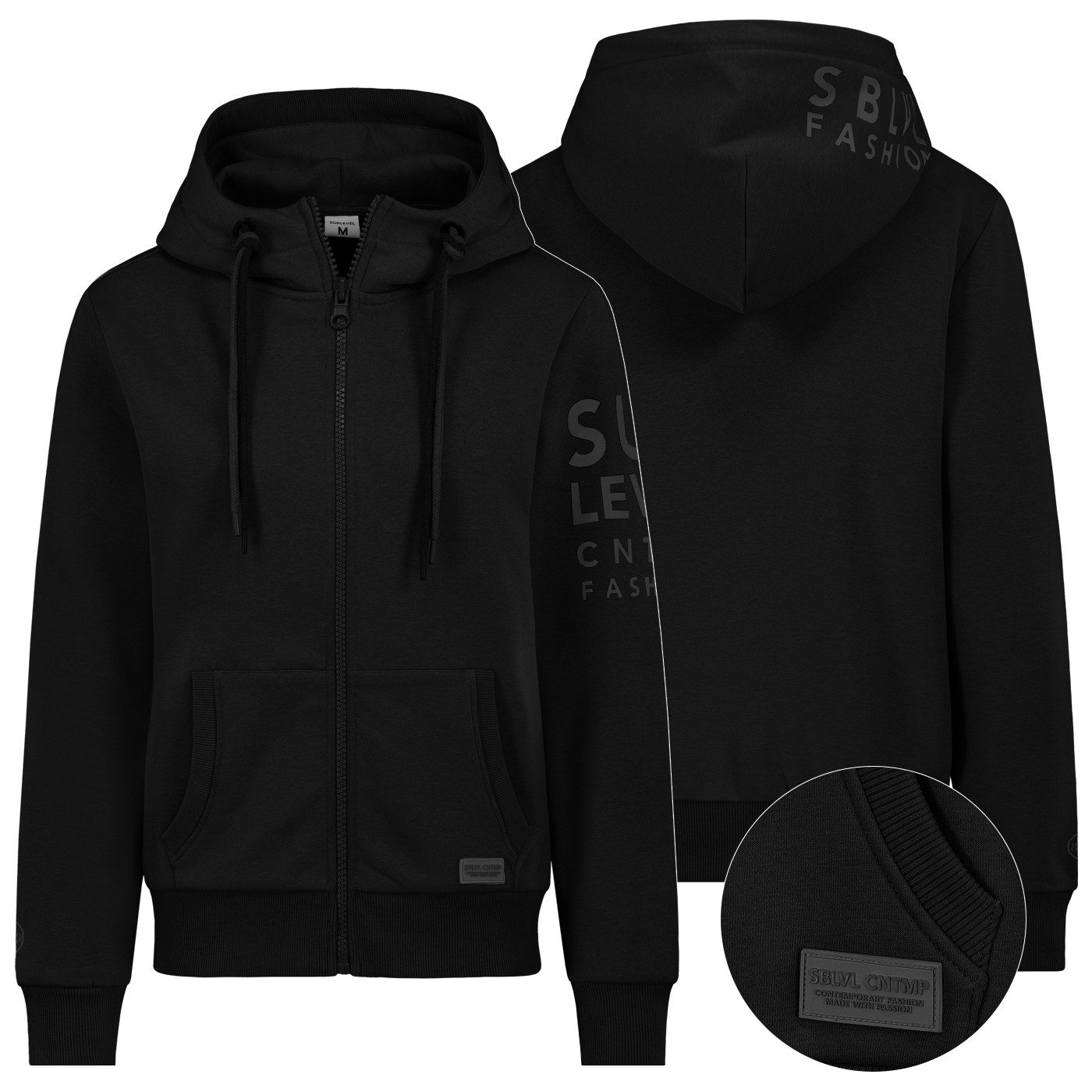 SUBLEVEL Sweatjacke Sweatjacke Hoodie Sweater Kapuzenpullover Übergangsjack günstig online kaufen