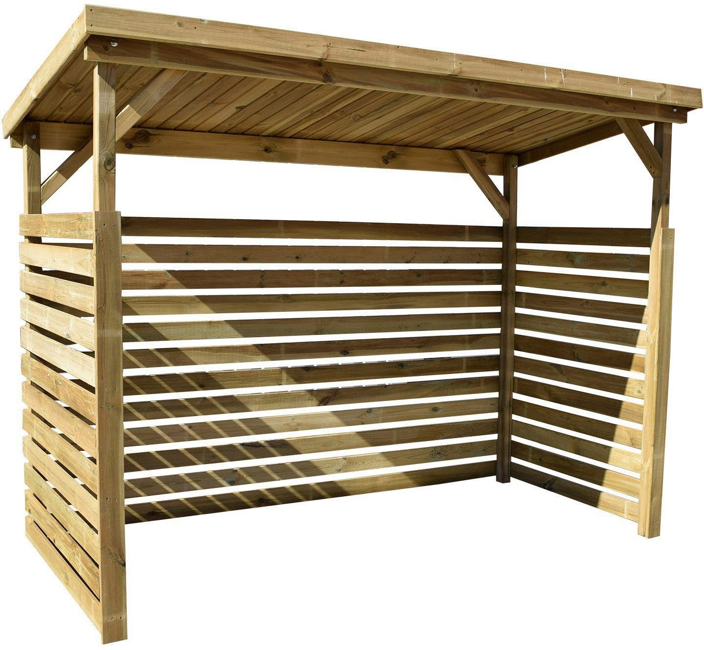 weka Kaminholzregal Brennholzlager 663 B Gr.2, BxTxH:274x131x204 cm, extrastabile 19 mm Glattkantbretter
