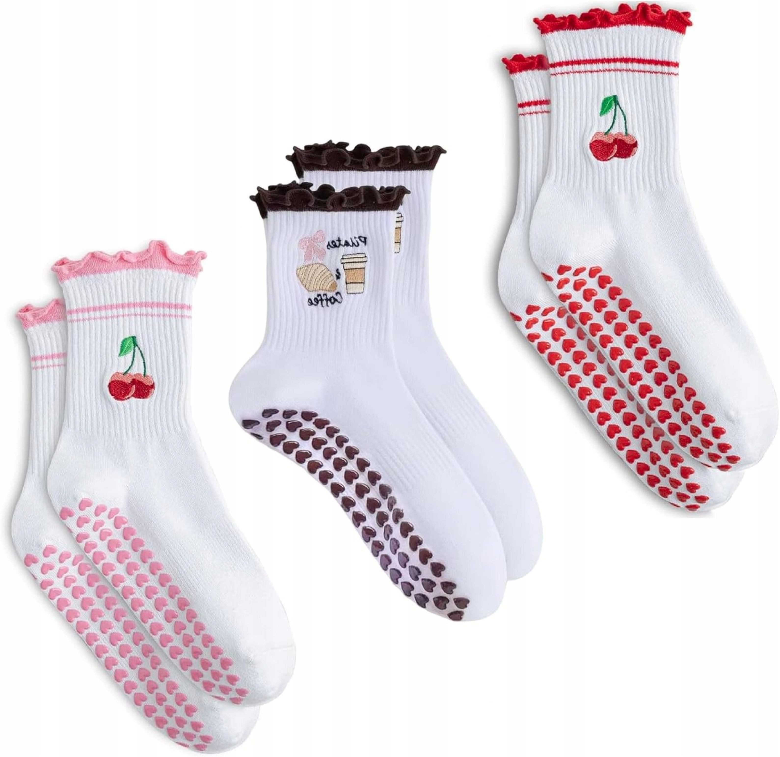 Festivalartikel ABS-Socken 3 Paar Yoga Socken Pilates Antirutsch Damen Gr. 35-39 Baumwolle (1-Paar)