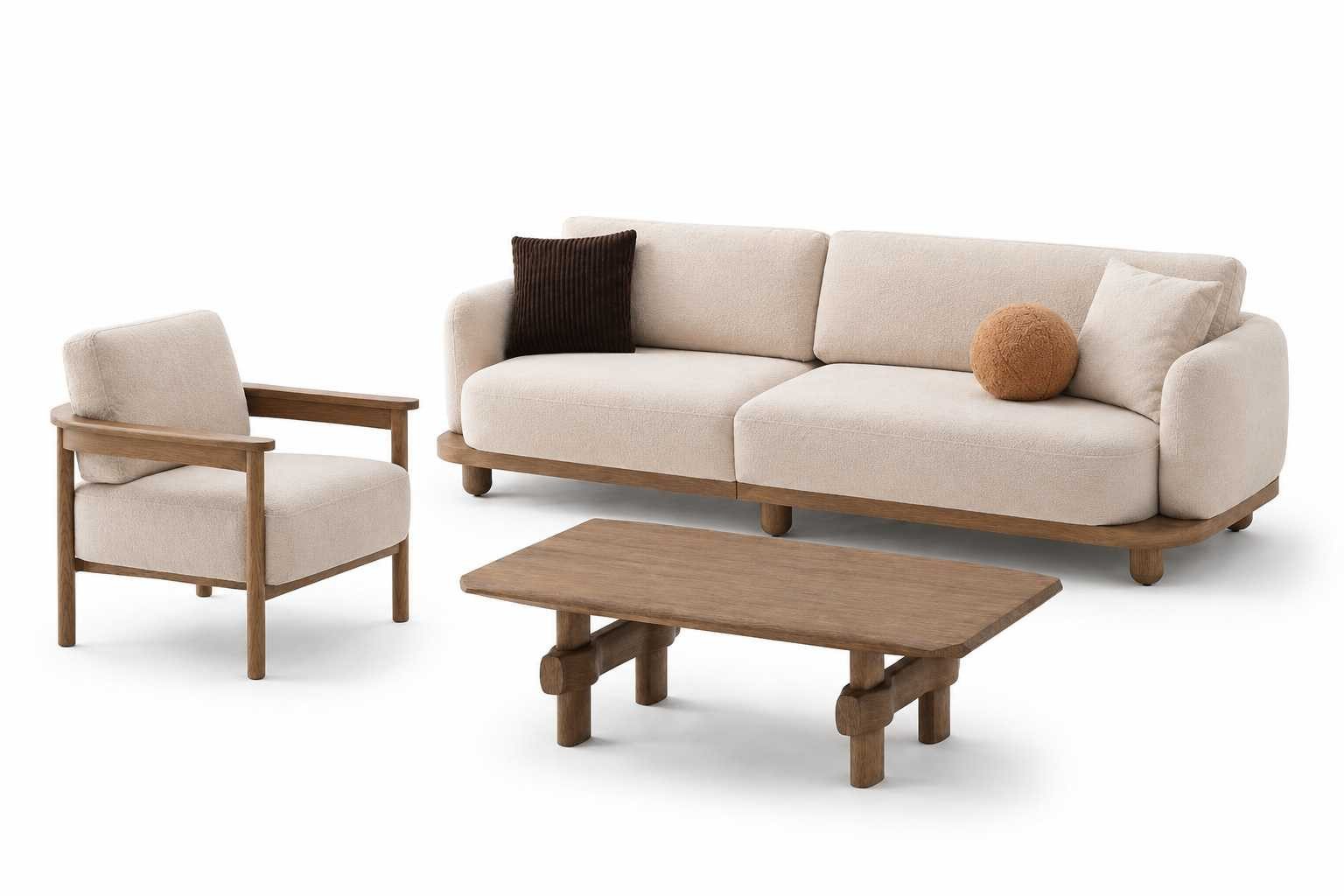 JVmoebel Polstergarnitur Sofagarnitur 3+1 Sitzer Luxuriös Couchtisch 3tlg Wohnzimmer Set, (3-tlg), Made in Europa