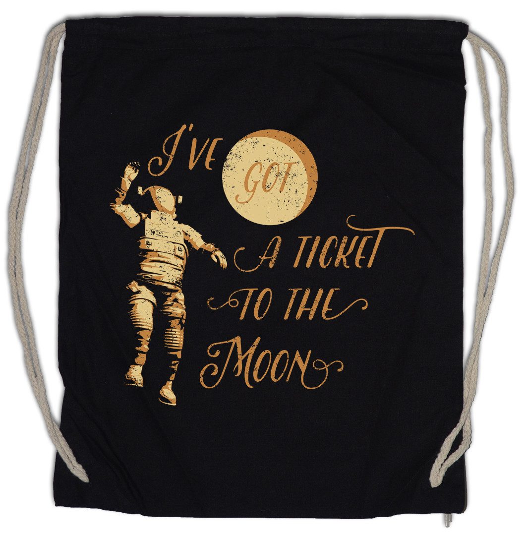 Turnbeutel Ticket To The Moon Turnbeutel Mond Raumfahrt Astronaut Weltraum