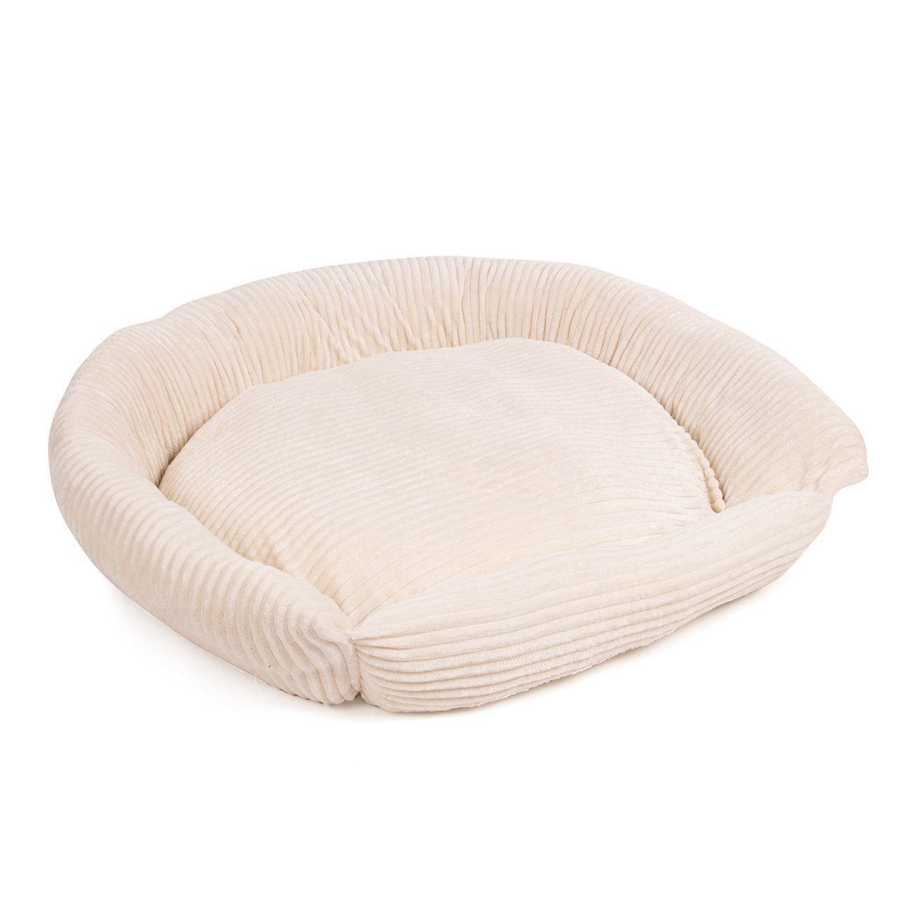 Wallace & Jones Hundekorb Hundebett Cordo - beige versch. Größen S / M / L, Breitcord- Obermaterial, weicher und komfortabler Schlafplatz