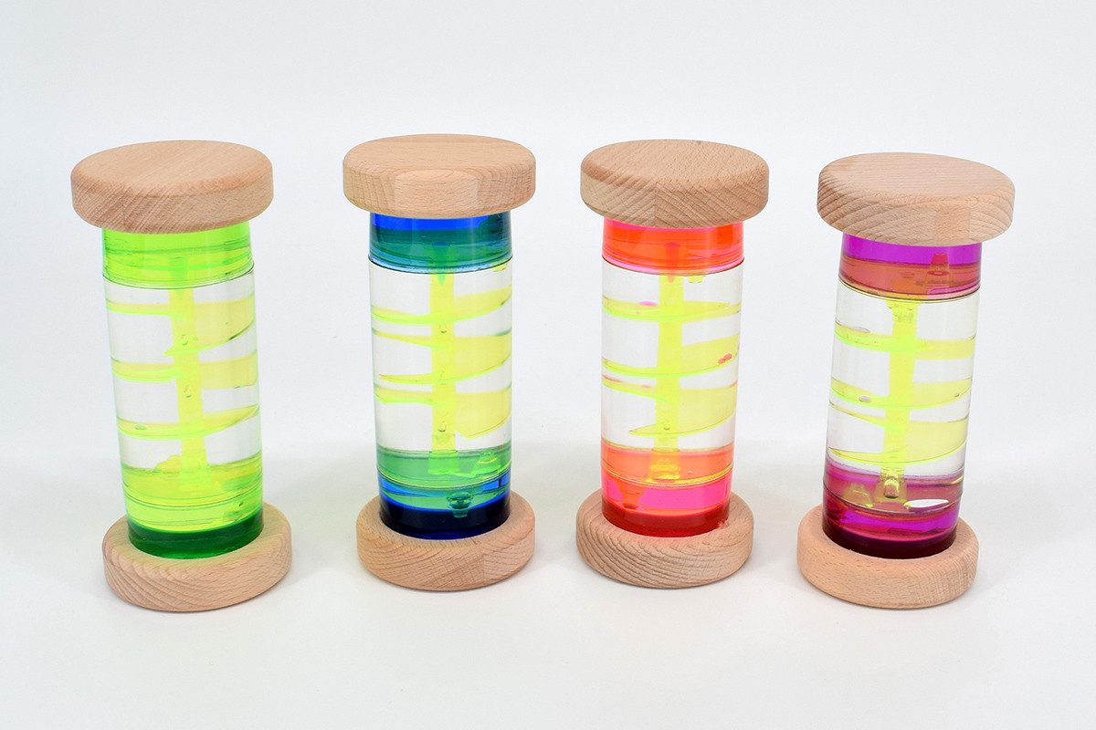 CHiLA Sanduhr Sanduhr Flüssig Spirale - Holz einzeln