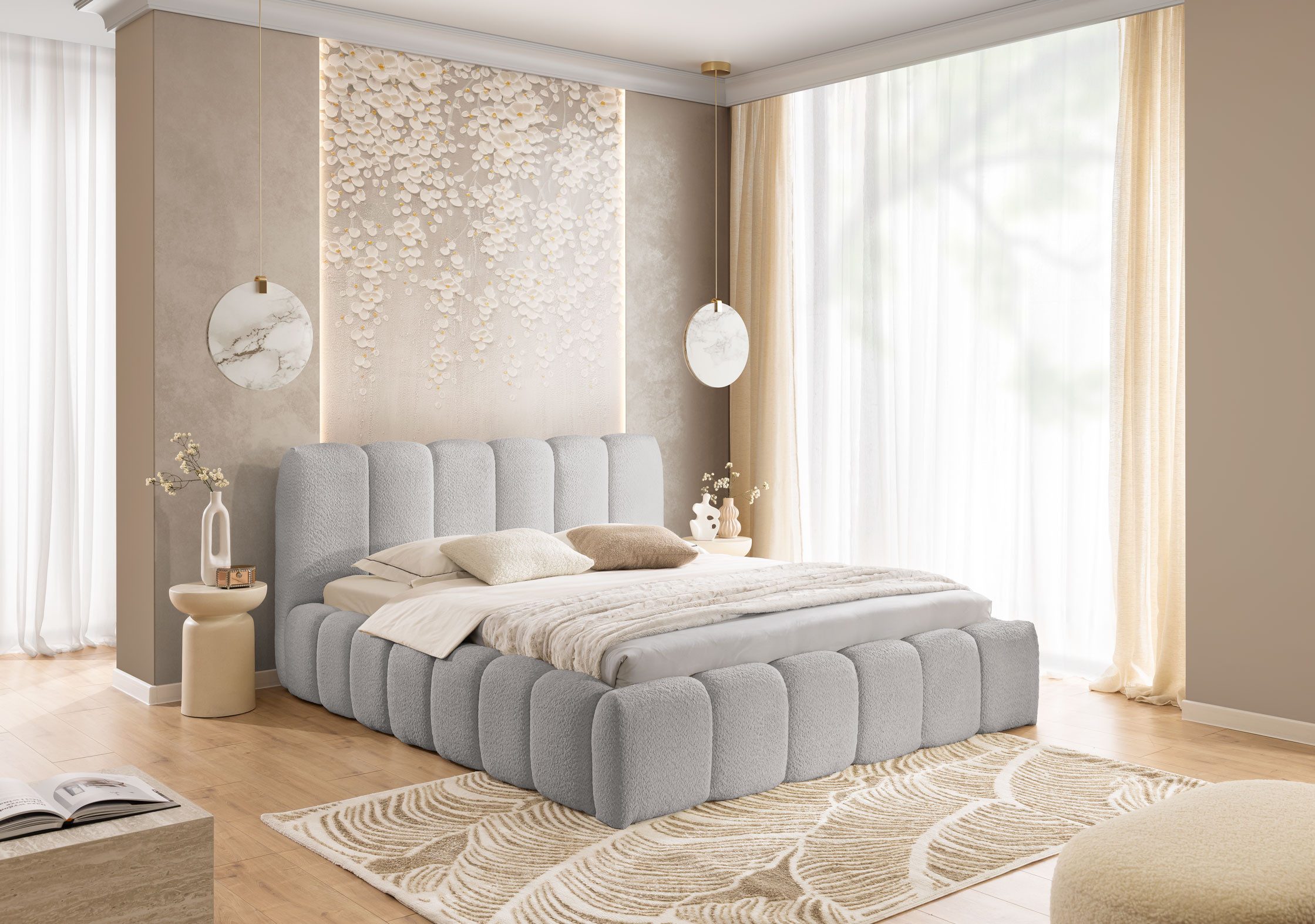 yourhouse24 Polsterbett Micandi mit Bettkasten (Bettgestell mit Lattenrost) günstig online kaufen