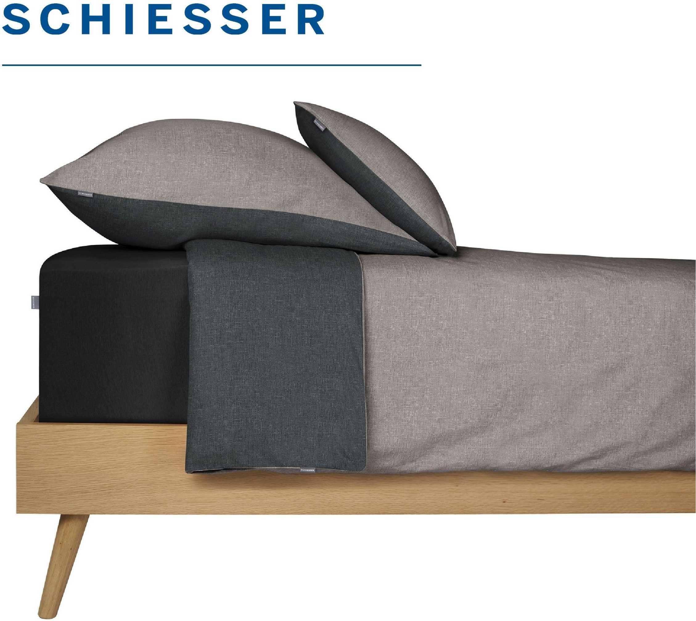 Schiesser Spannbettlaken Jessi aus 100% Baumwolle, Jersey, Gummizug: rundum, (1 Stück), für Matratzen bis zu 22 cm Höhe, OEKO-TEX® MADE IN GREEN – Bild 4 von 5