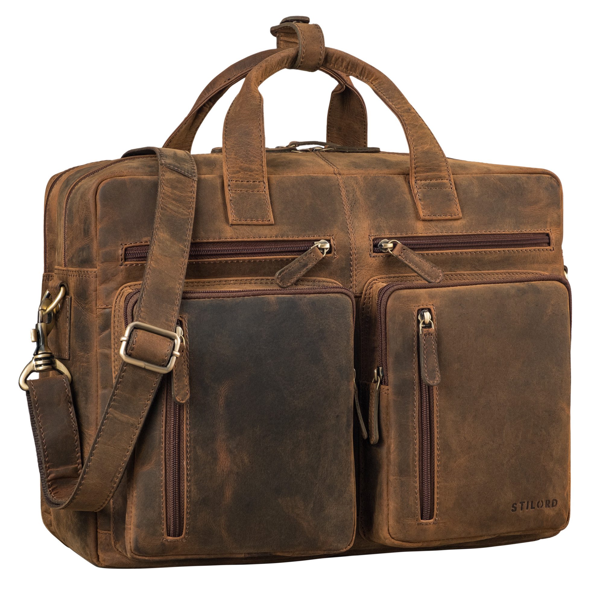 Laptoptasche "Goliatus" XXL Aktentasche Leder Herren & Damen Laptoptasche 17+ Zoll