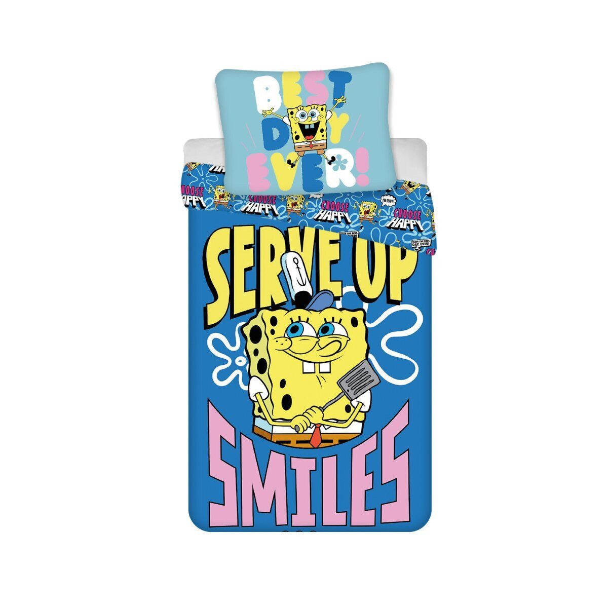 Sponge Bob Kinderbettwäsche SpongeBob Serve Up Bettwäsche 140x200cm Kinder