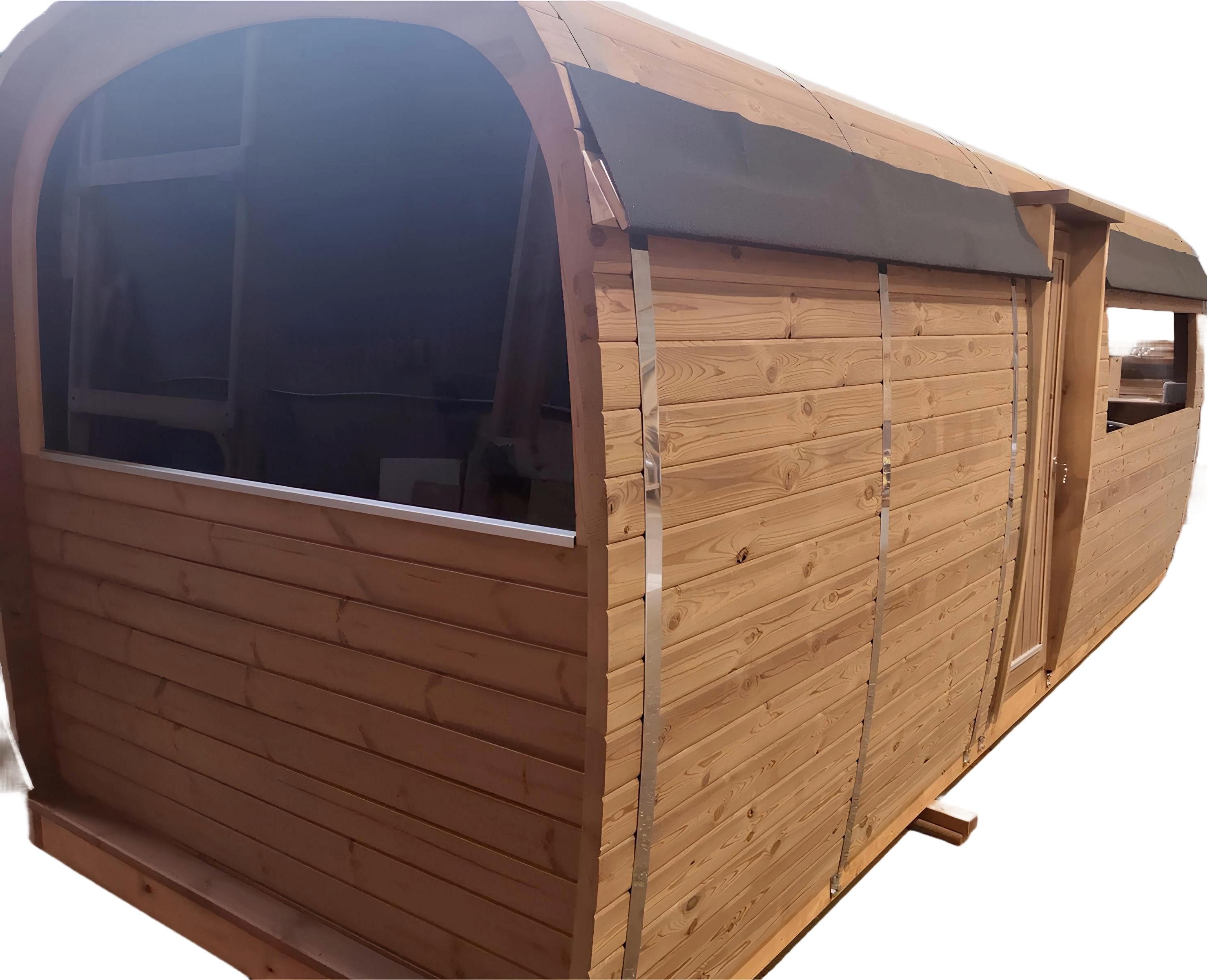 Xlmoebel Saunahaus Kiefernholz Außensauna Saunahäuschen - Holzsauna für den Außenbereich, (Holzsauna) Hergestellt in Europa