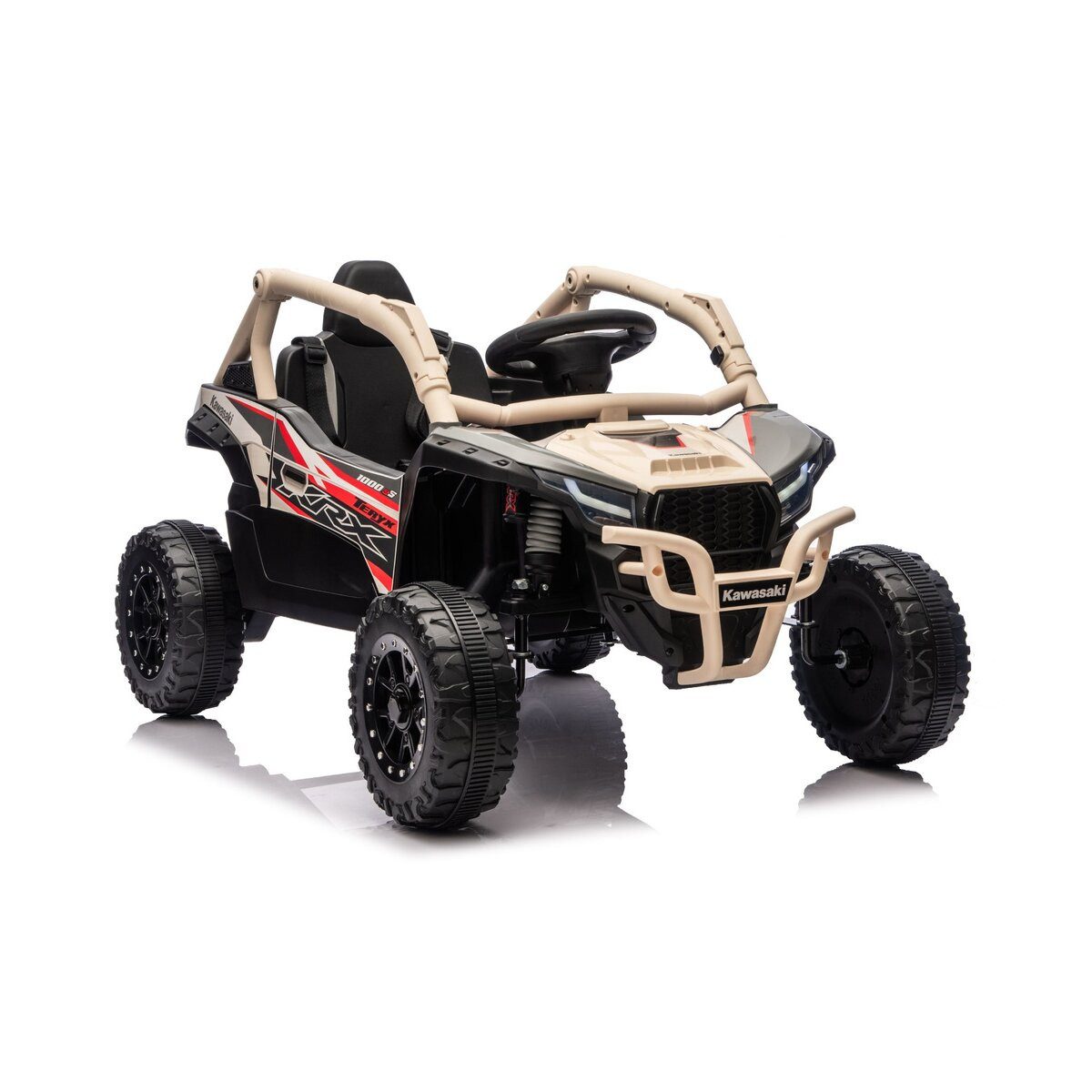 Wisam Elektro-Kinderauto Kawasaki JS330 24V 5Ah Autobatterie, Schwarz und Beige