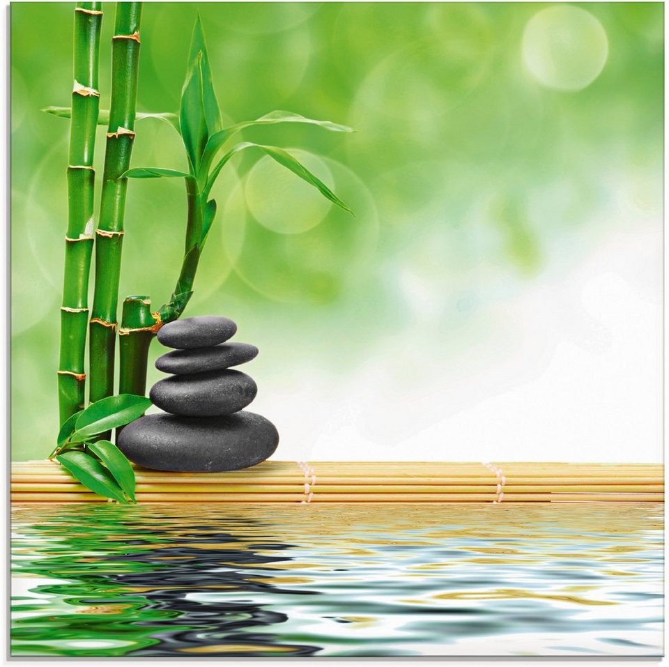 Zen St), verschiedenen in Basaltsteine, Konzept (1 Glasbild Artland Zen Spa Größen