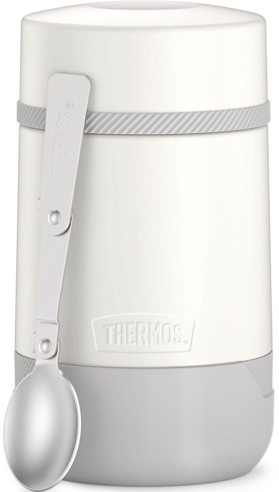THERMOS Thermobehälter GUARDIAN snow Edelstahl, FOOD (1-tlg), Silikon, mat JAR, ml white 500