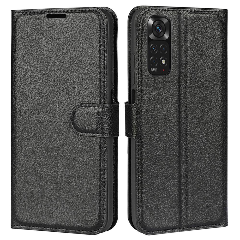 betterfon Handyhülle Handytasche für Xiaomi Redmi Note 11 / Note 11S Klapphülle Schwarz, 3 Kartenfächer, Magnetverschluss & Standfunktion im Lederlook