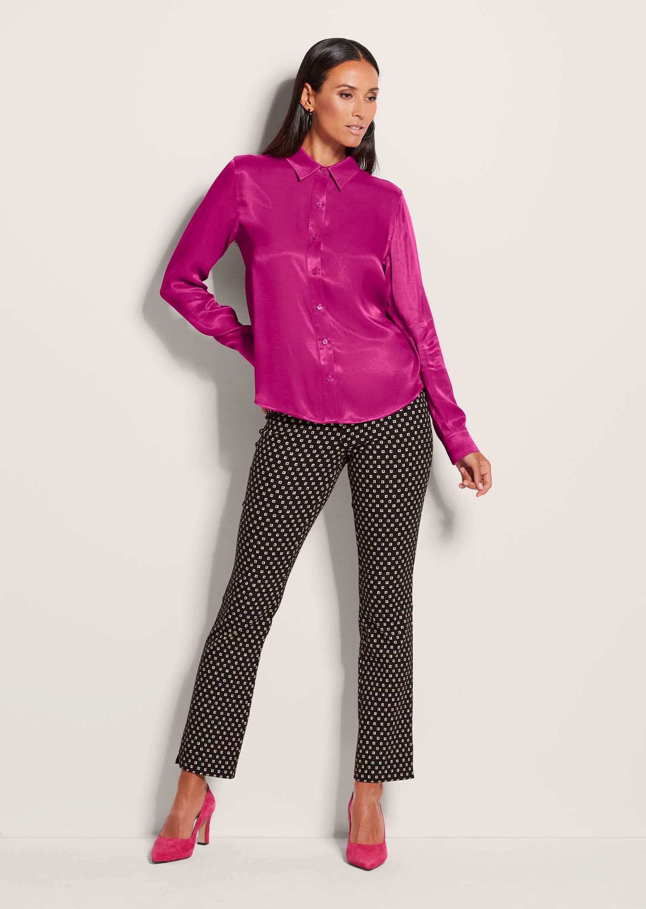 MADELEINE Hemdbluse Elegante Viskosebluse mit Hemdkragen Blusenshirt mit du günstig online kaufen