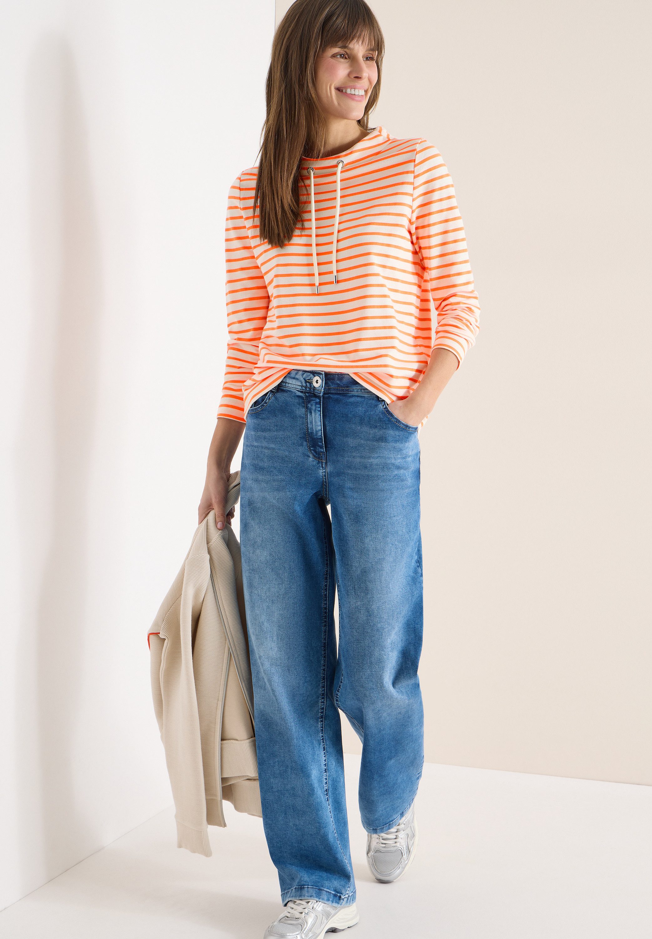CECIL Langarmshirt mit Streifenmuster