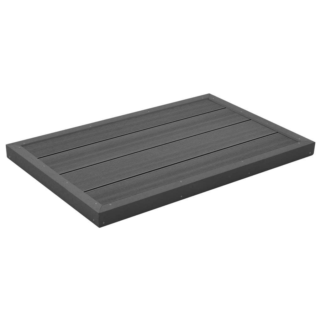 DOTMALL Bodenplatte für Solardusche, 101 x 63cm, WPC-Platte, rechteckig Grau