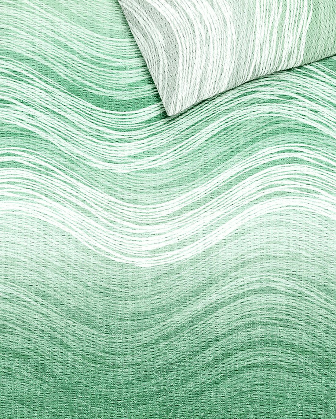 JACK Bettwäsche 135x200cm, Wellen Linien Grün günstig online kaufen