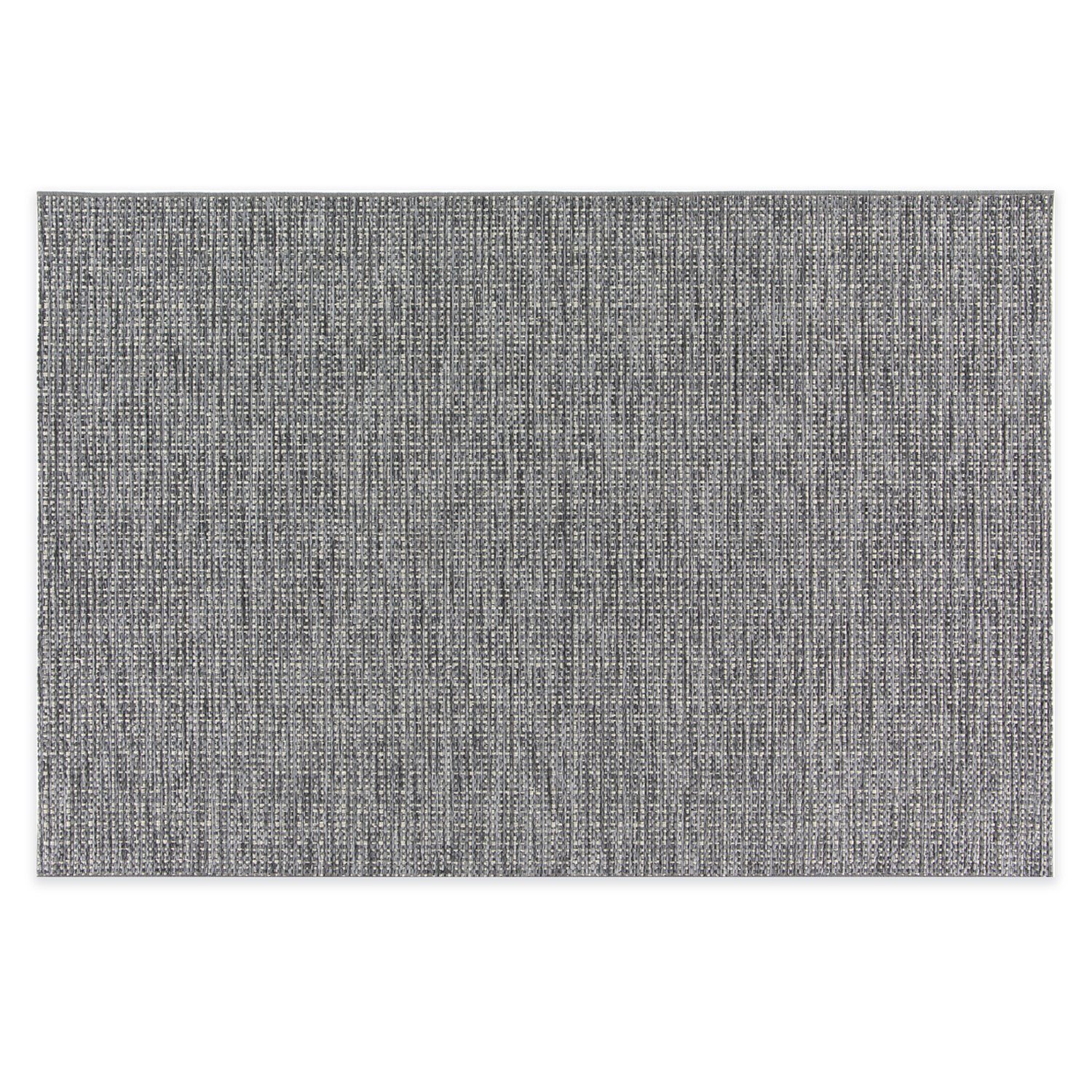 Teppich In- Dickes Innenräume, Grau aus Terrasse/Balkon DomDeco Robustes, Outdoor für Mirella, Kunstfaser, und & 6mm Teppich Flachgewebe 