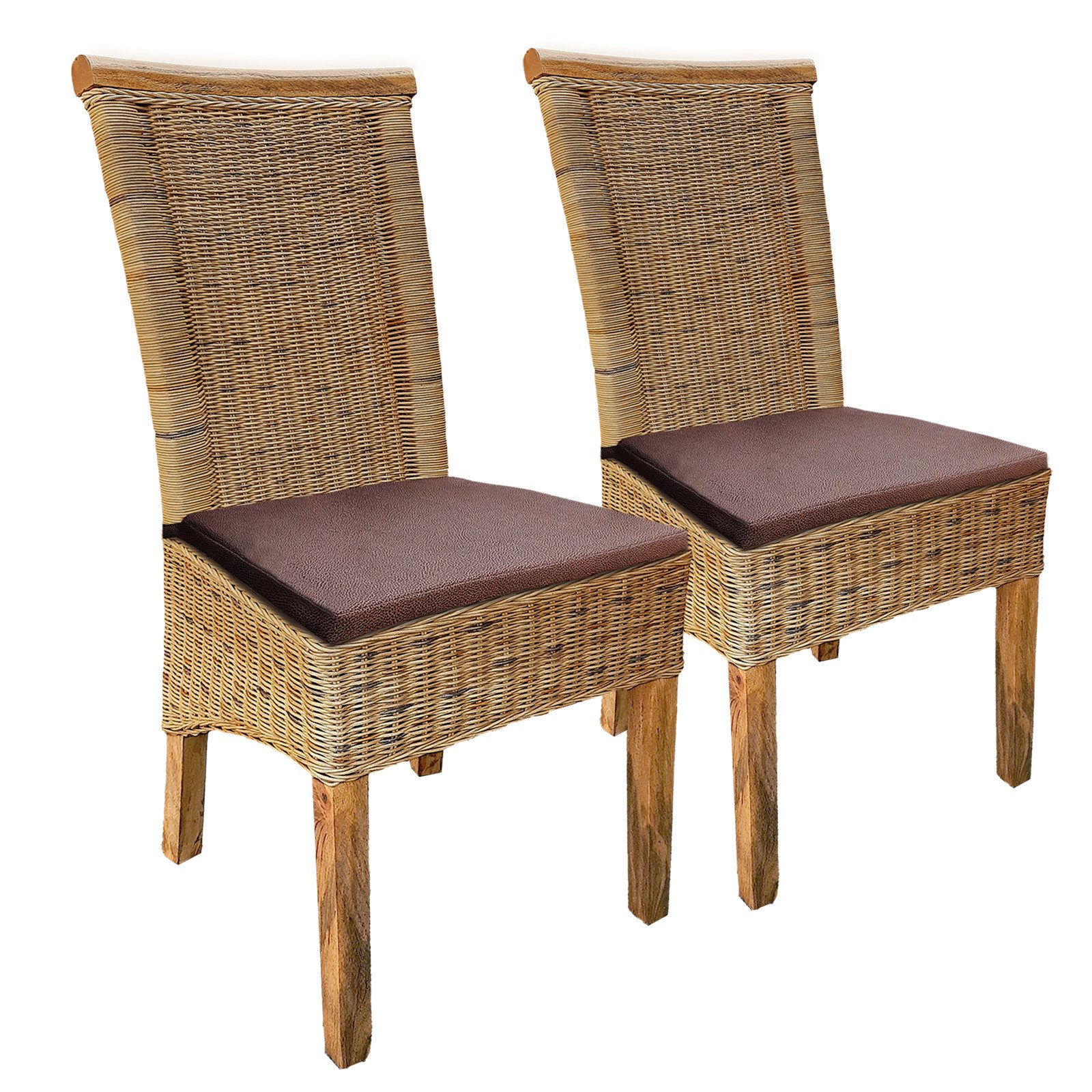 Amagohome Rattanstuhl Rattanstuhl Esszimmerstühle tabacco Perth günstig online kaufen