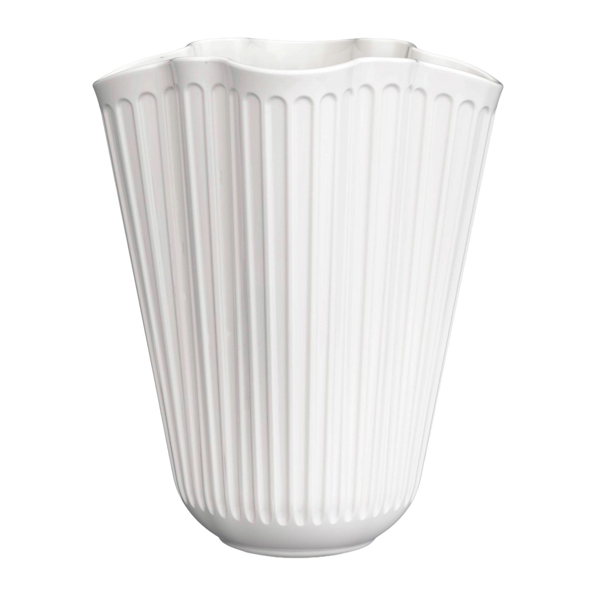 Kähler Dekovase Kähler Hammershøi Unfold Vase H16,5 cm Keramik Weiß