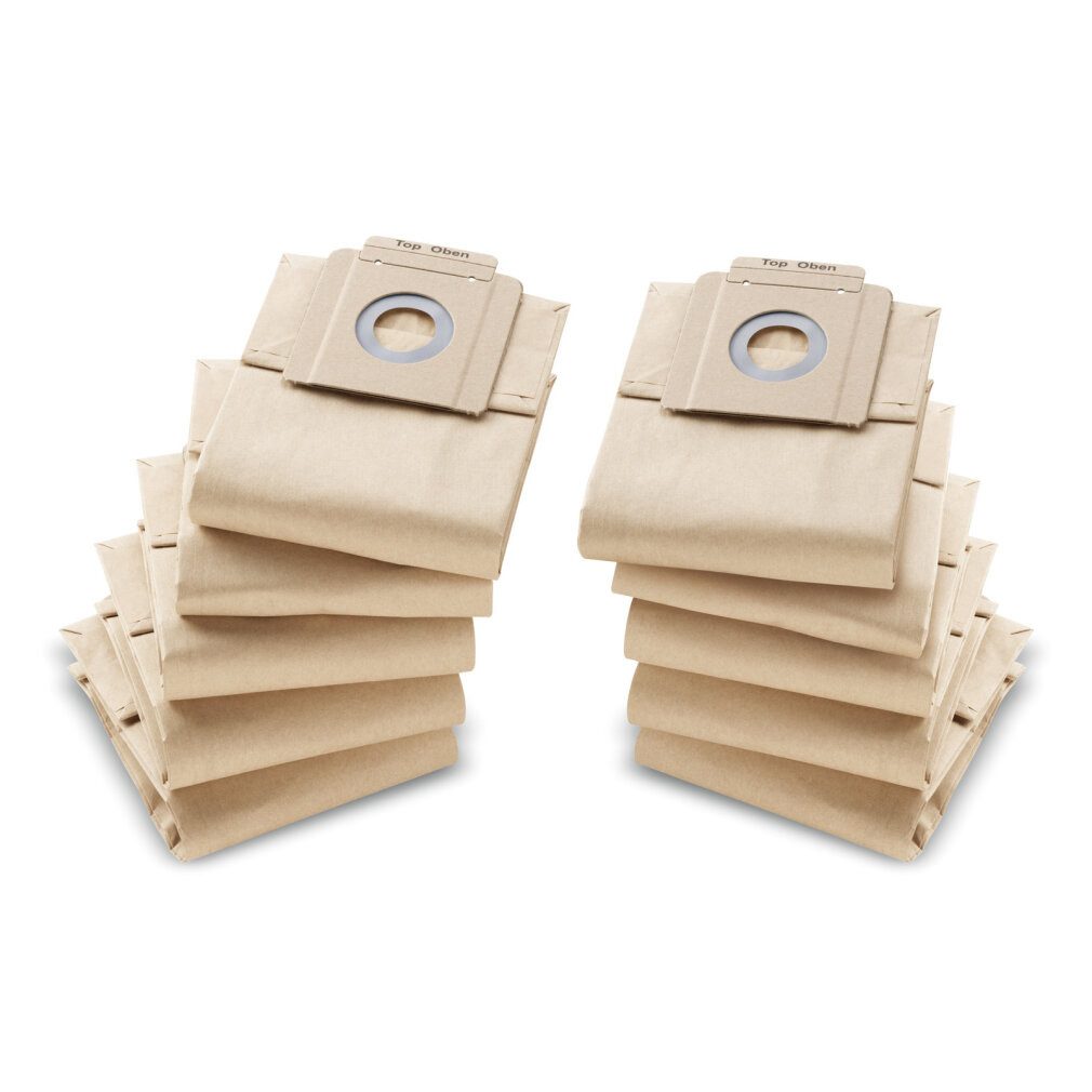 KÄRCHER Staubsaugerbeutel Papierfiltertüten 6.904-333.0, für T7, T9, T10 (10 Stück)