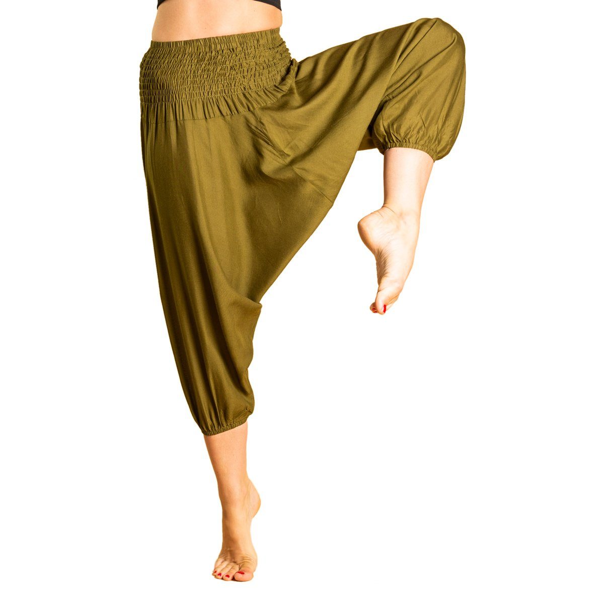 PANASIAM Haremshose Aladinhose für Kinder oder als 3/4-Hose Pumphose Freizeithose Haremshose als Caprihose aus hochwertiger natürlicher Viskose