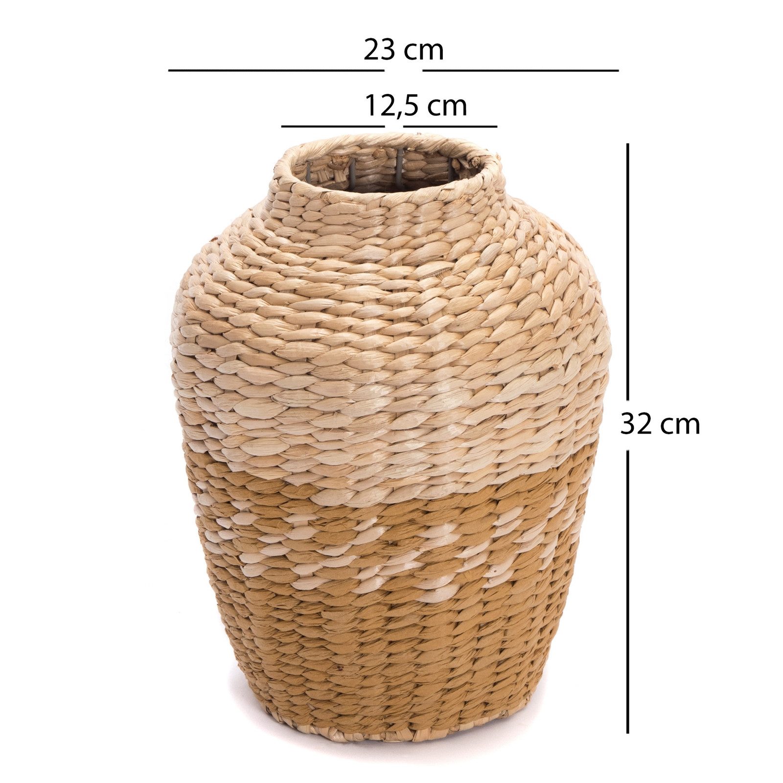 Thumbnail - CREEDWOOD Wasserhyazinthenvase STROH VASE "KAIRO", Natur / Gelb, Deko Boden Vase