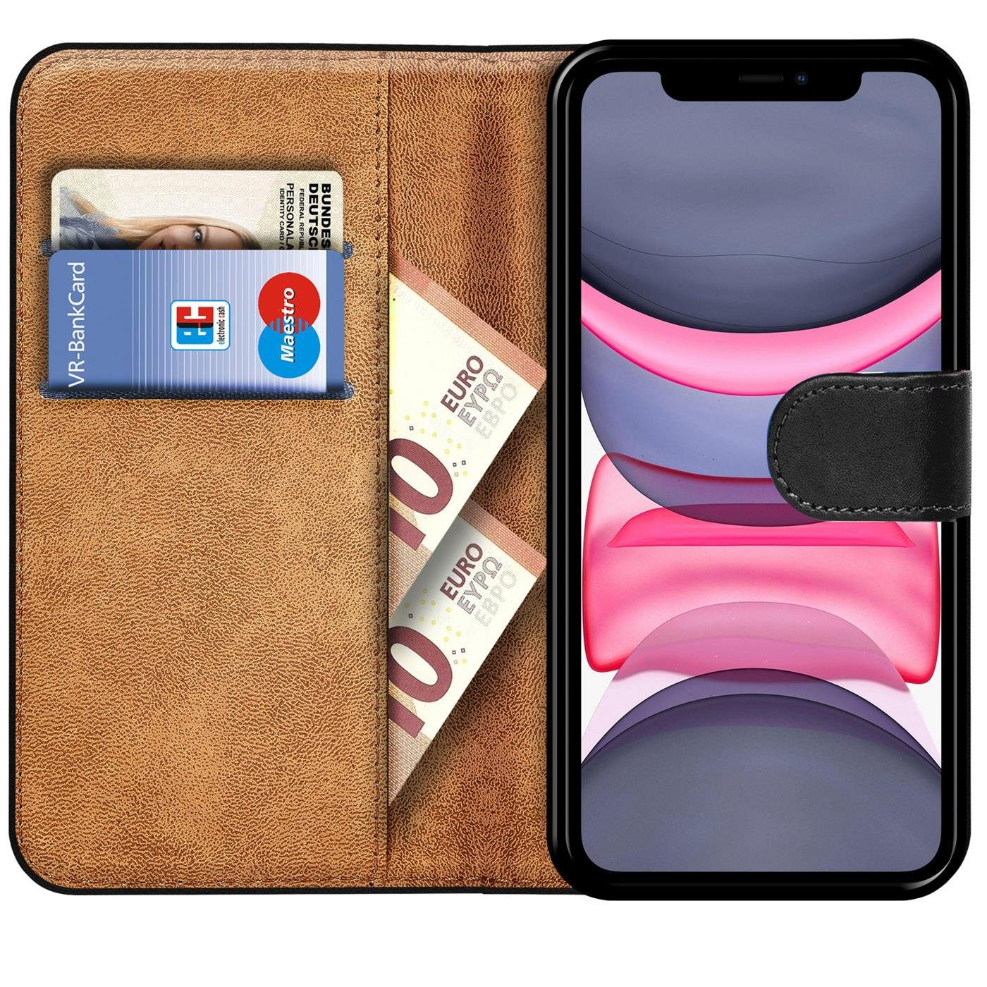 CoolGadget Handyhülle Book Case Handy Tasche für Apple iPhone 11 6,1 Zoll, Hülle Klapphülle Flip Cover für iPhone 11 Schutzhülle stoßfest