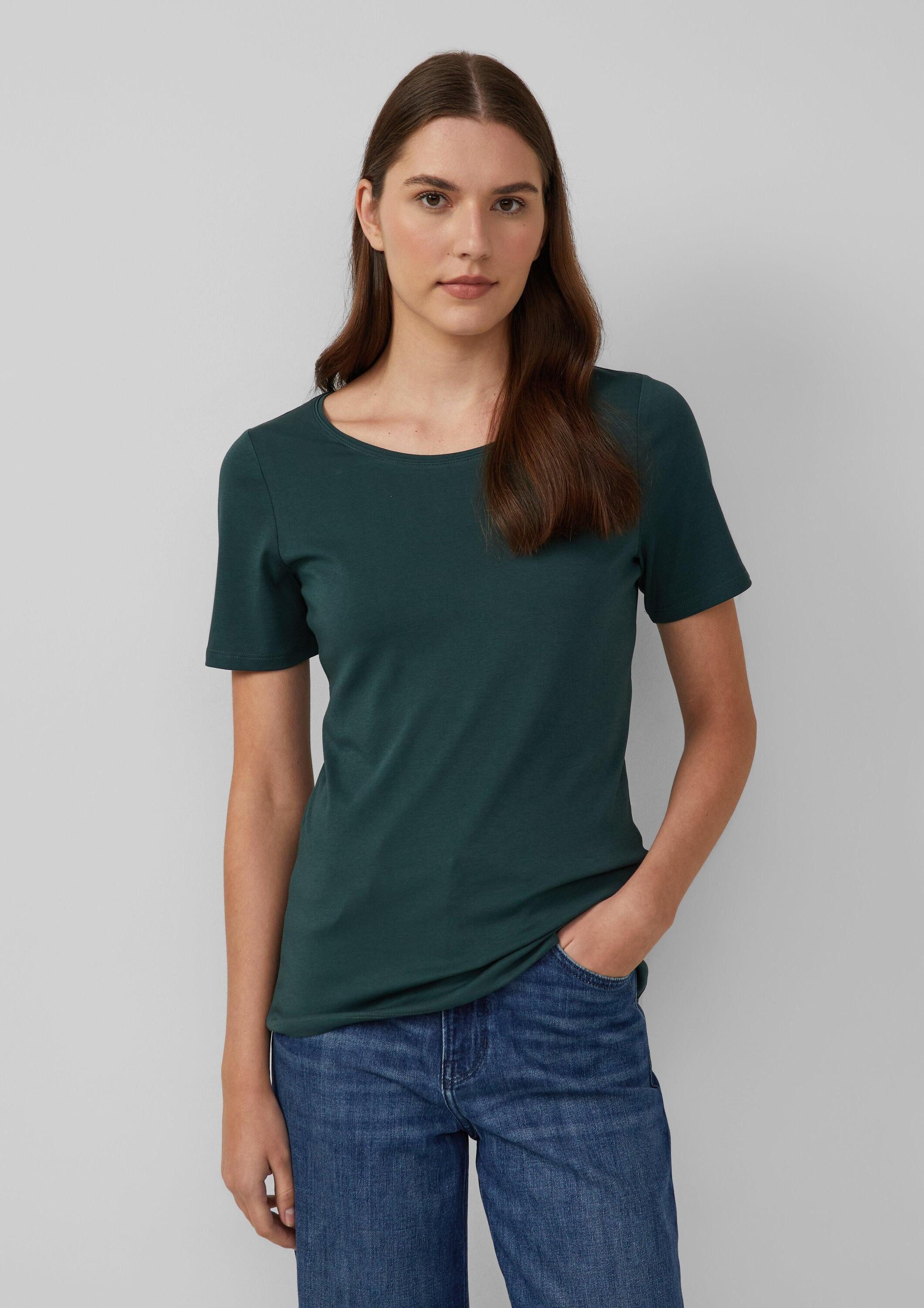 s.Oliver Kurzarmshirt T-Shirt T-Shirt aus Interlockjersey im Slim Fit günstig online kaufen