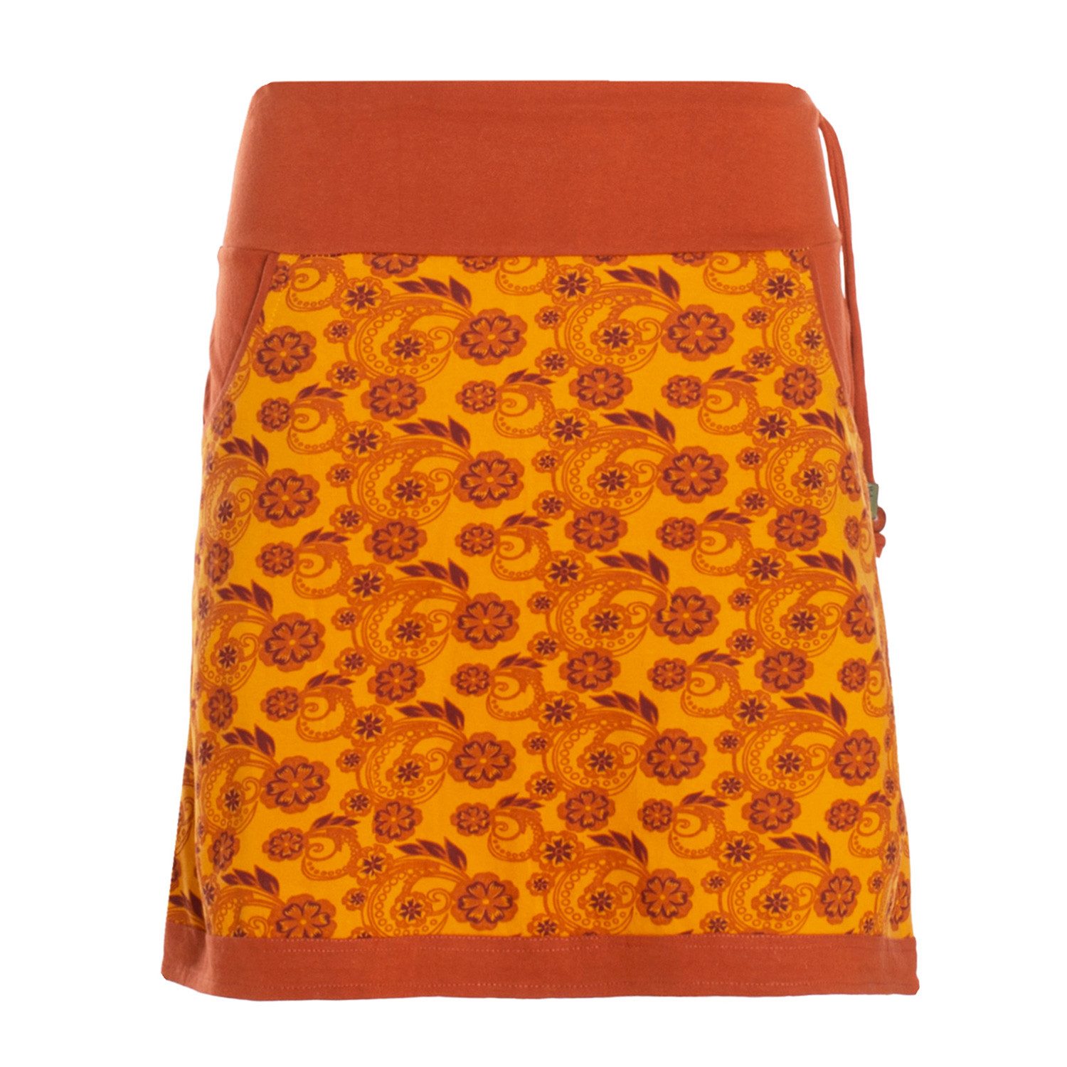 Vishes Minirock Damen Mini-Rock Baumwolle Blumen-Muster Drawstring-Bund mit günstig online kaufen