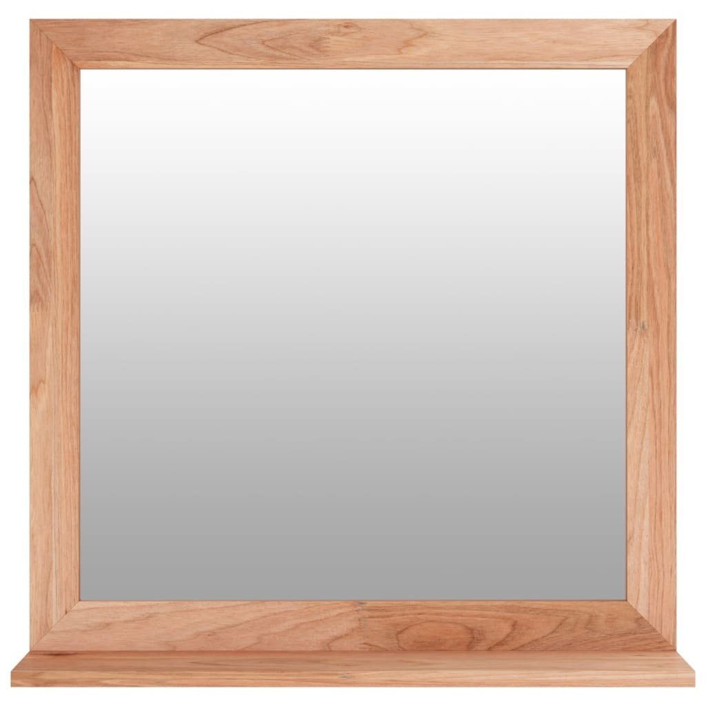 vidaXL Spiegel Wandspiegel 55x55 cm Massivholz Nussbaum