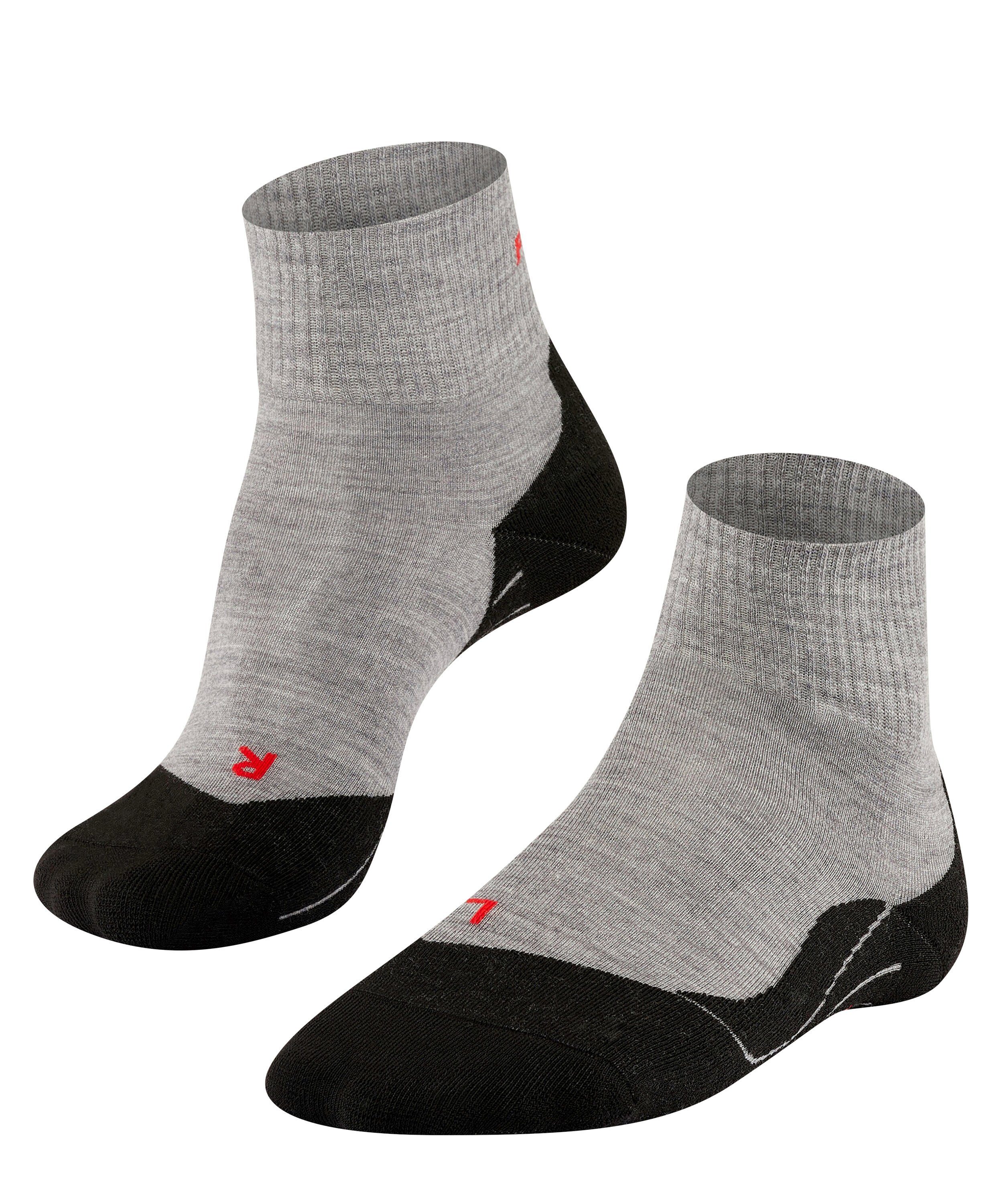 light und (3403) grey für TK5 Freizeitwanderungen FALKE Leicht Wandersocken bequem (1-Paar) Wander Short