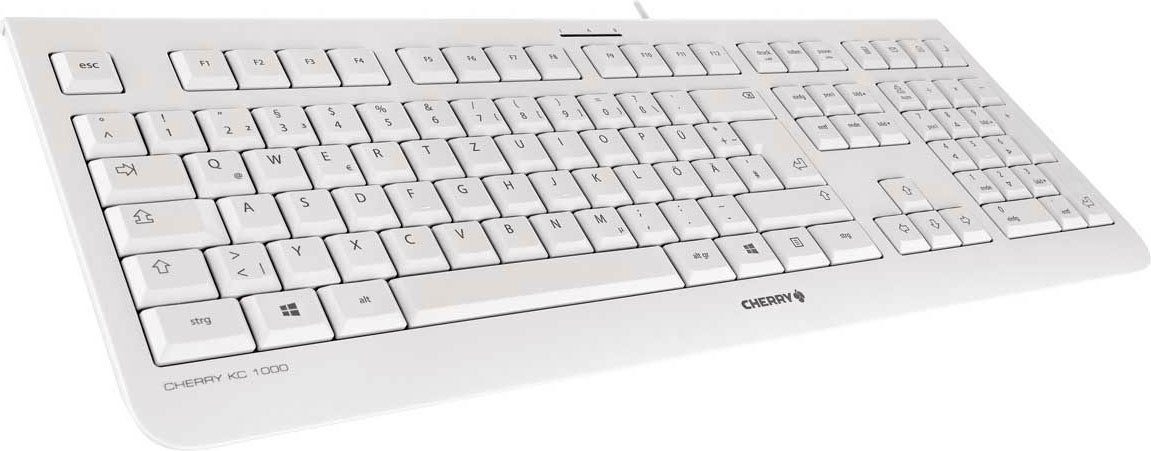 Tastatur Cherry KC weiß-grau 1000