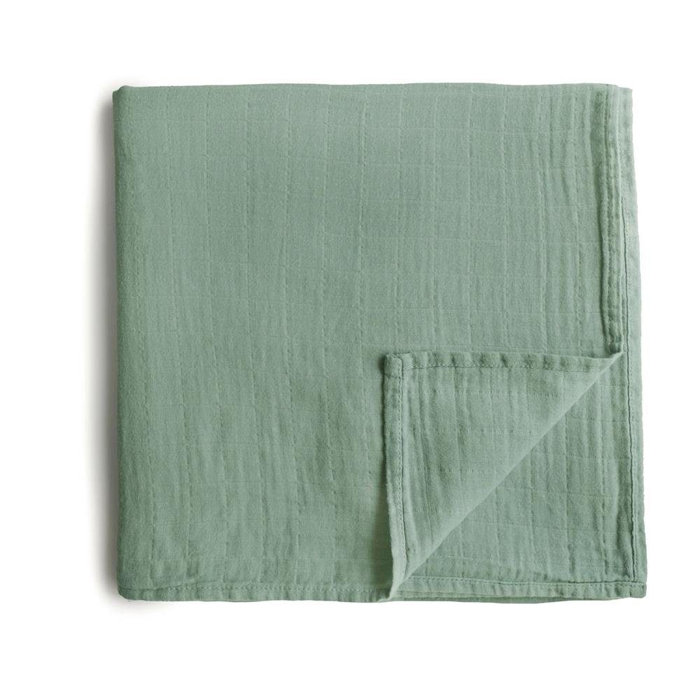 Babydecke Musselin Mullwindel Decke Roman Green