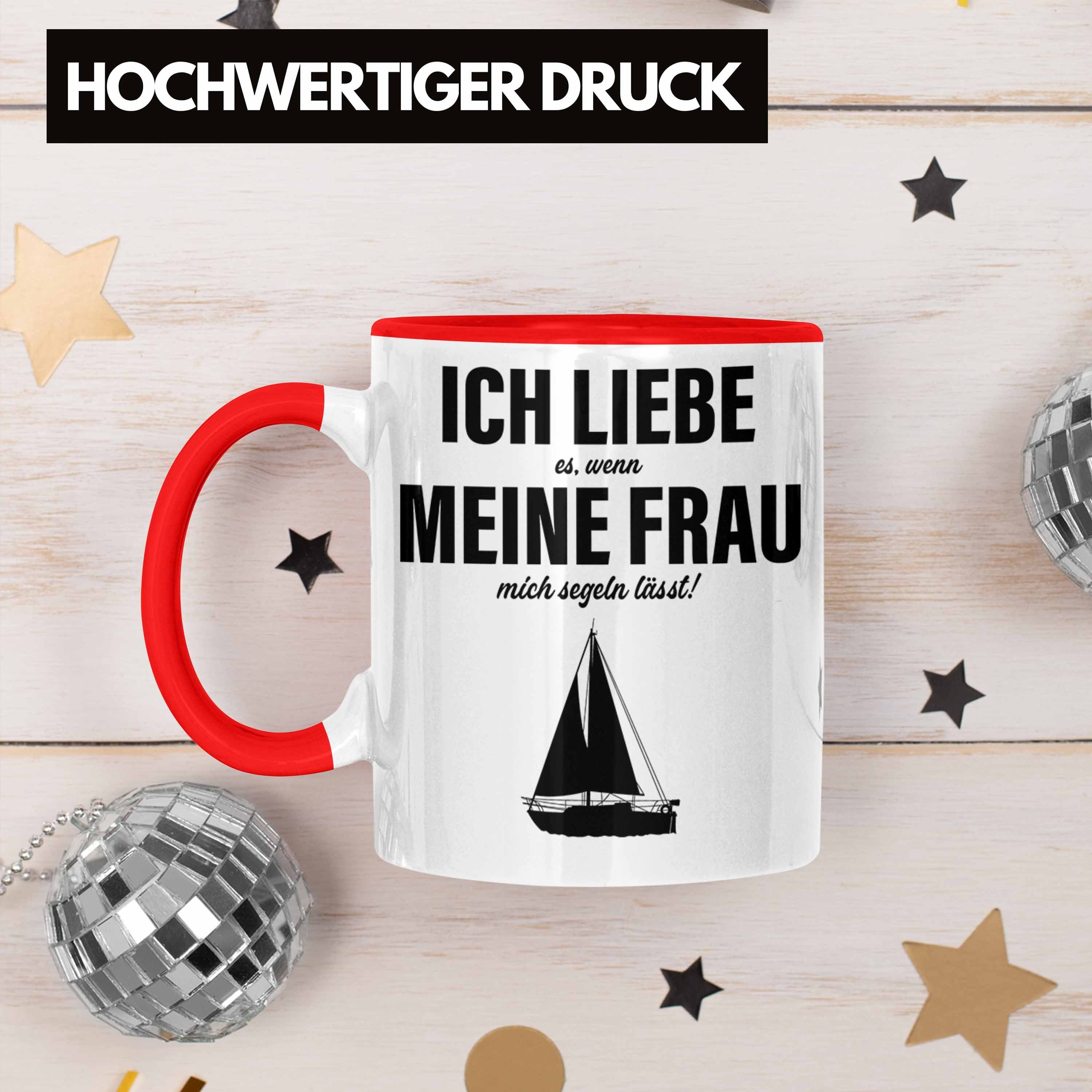 Trendation Tasse Trendation - Tasse Rot Zubehör Segler Männer Geschenkideen Tasse Lustig für Gadgeds Geschenke Segeln